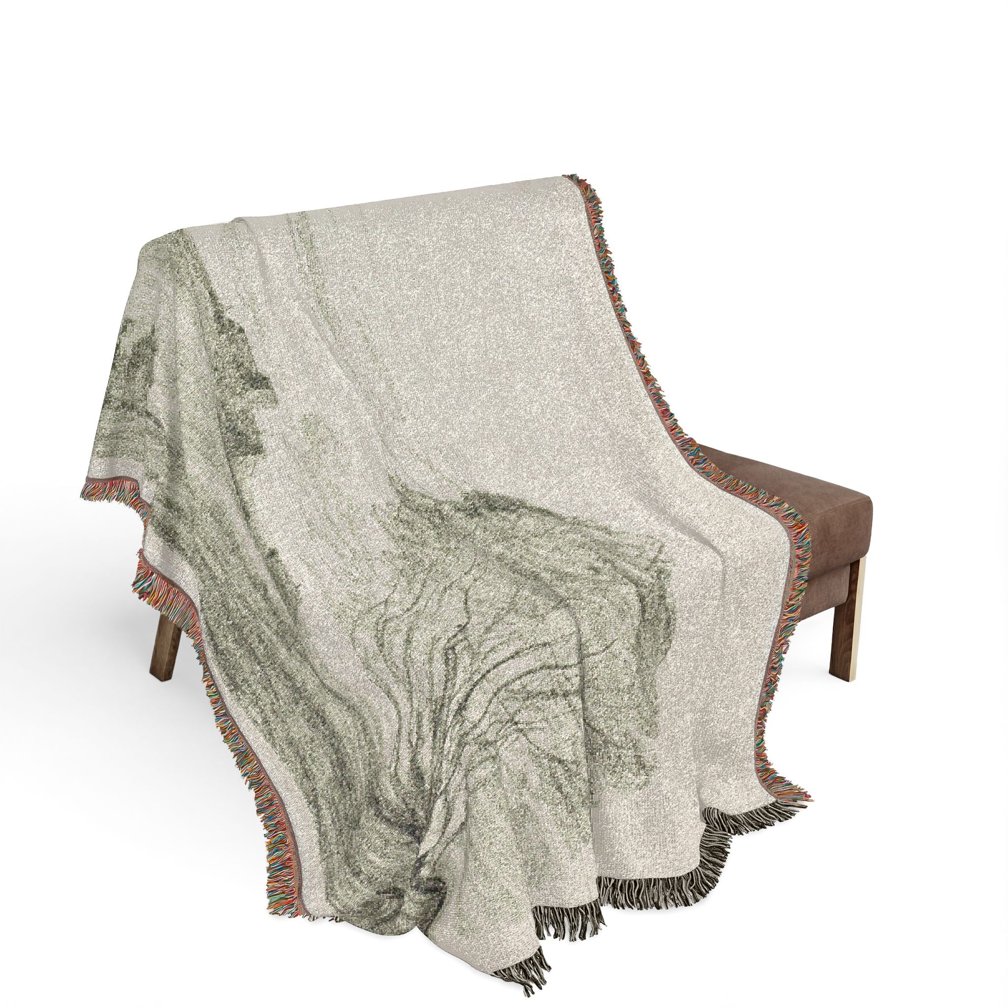 Jean Baptiste Camille Corot - The Isolated Fort | Woven Tapestry Blanket - Image 3