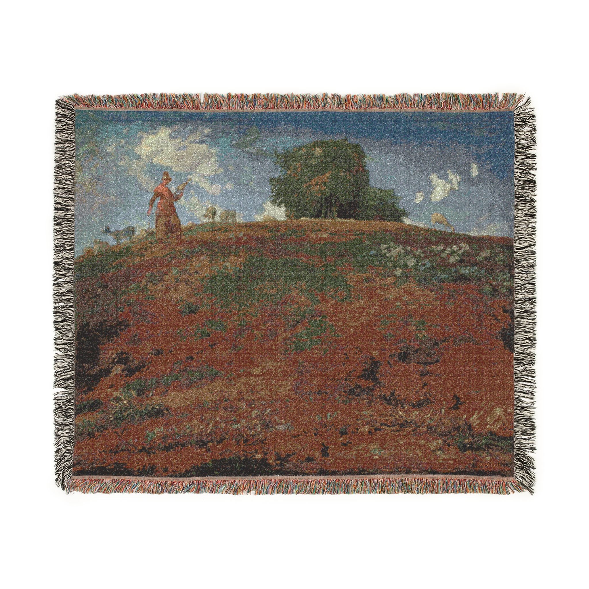 Jean François Millet - In the Auvergne | Woven Tapestry Blanket - Image 2