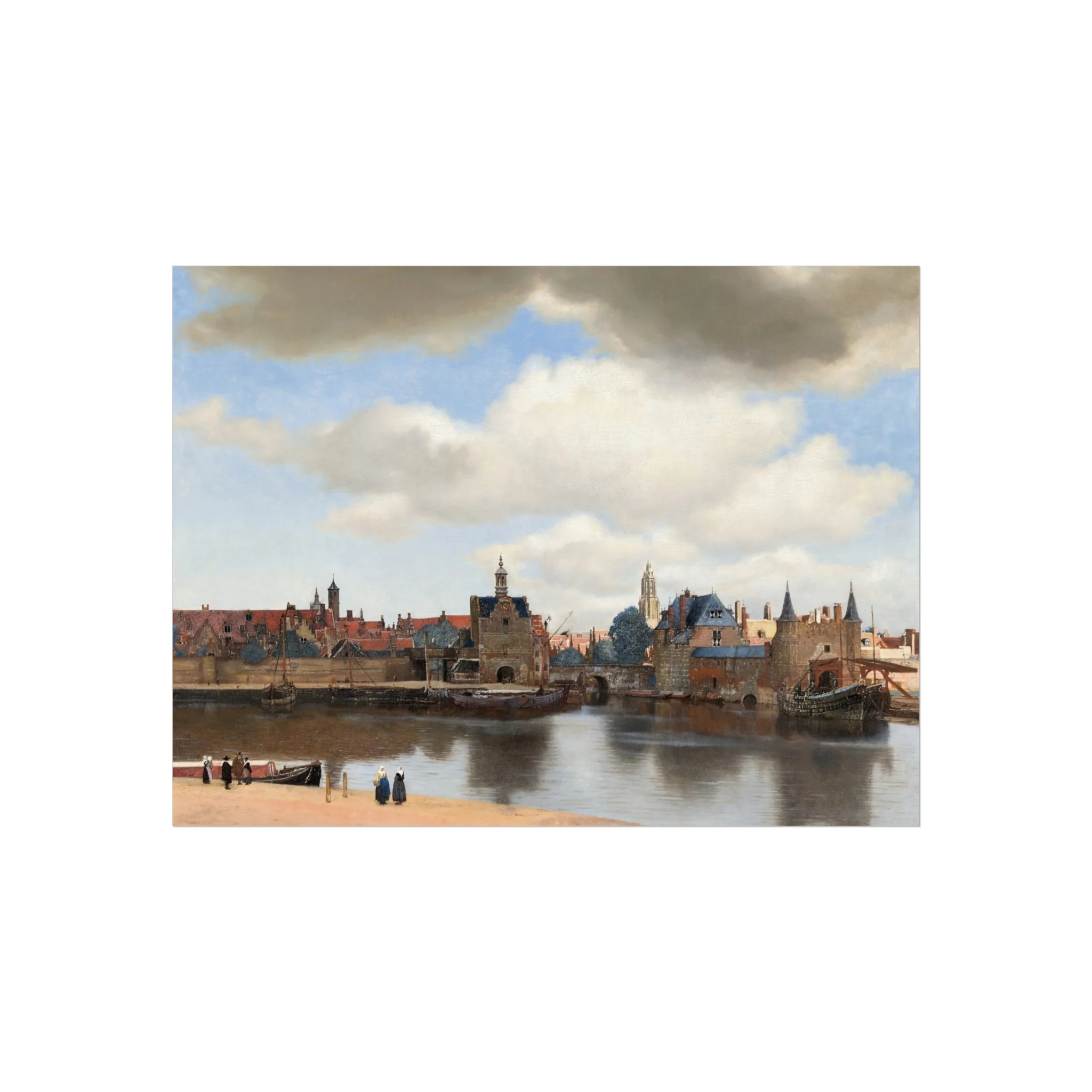 Johannes Vermeer - View of Delft - 92 - Mauritshuis | Fine Art Poster - Image 3