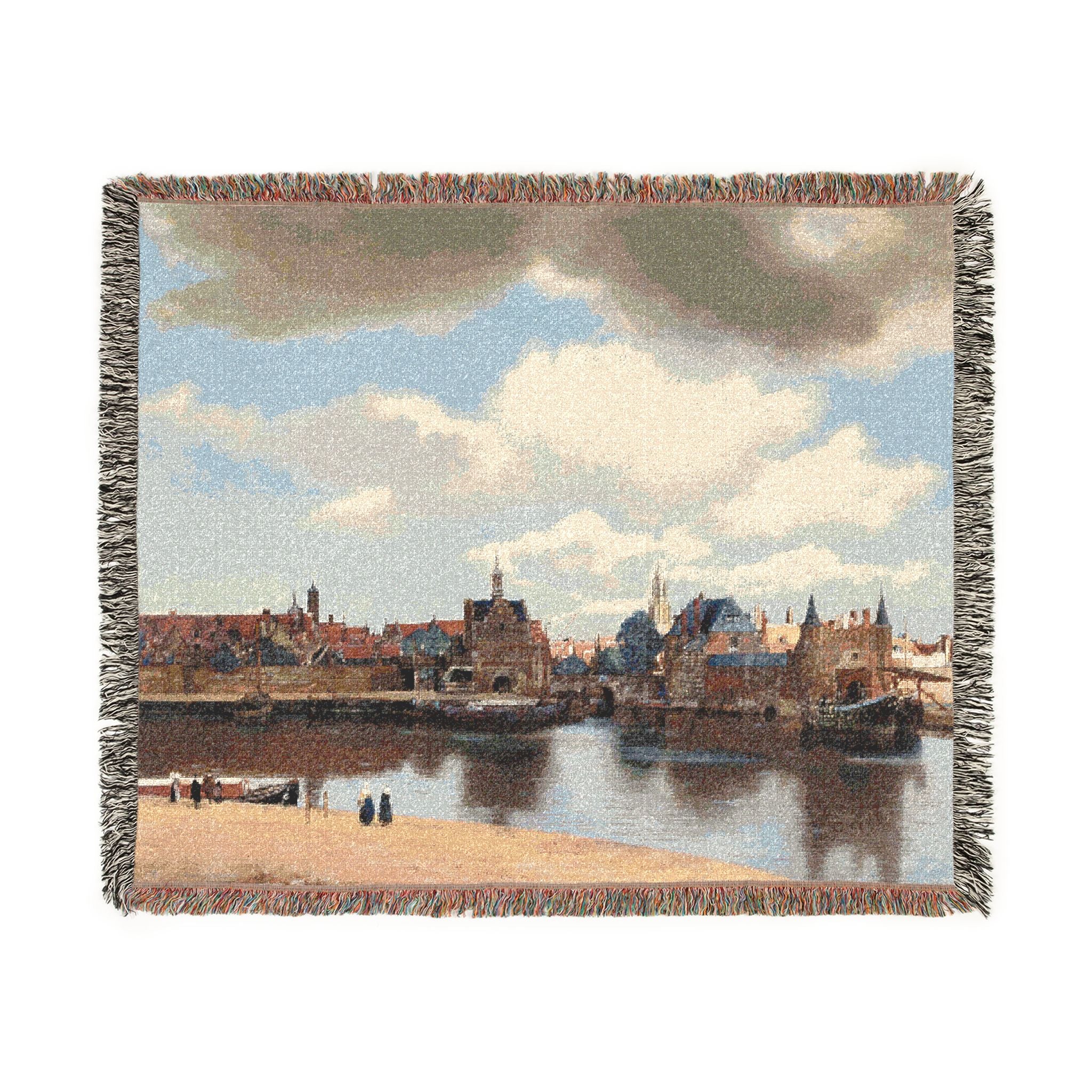 Johannes Vermeer - View of Delft - 92 - Mauritshuis | Woven Tapestry Blanket - Image 7