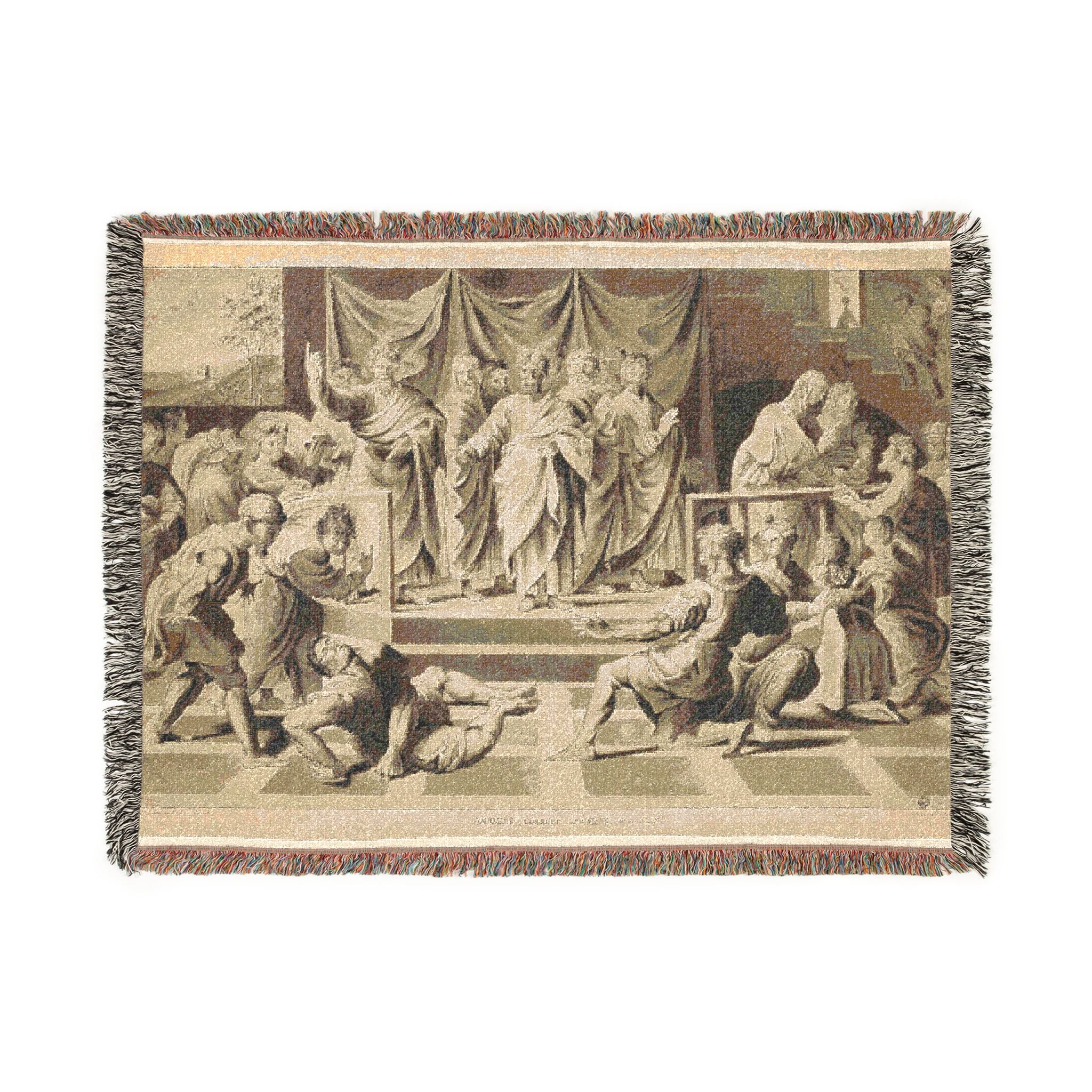 John Constable - Death of Ananias | Woven Tapestry Blanket - Image 10