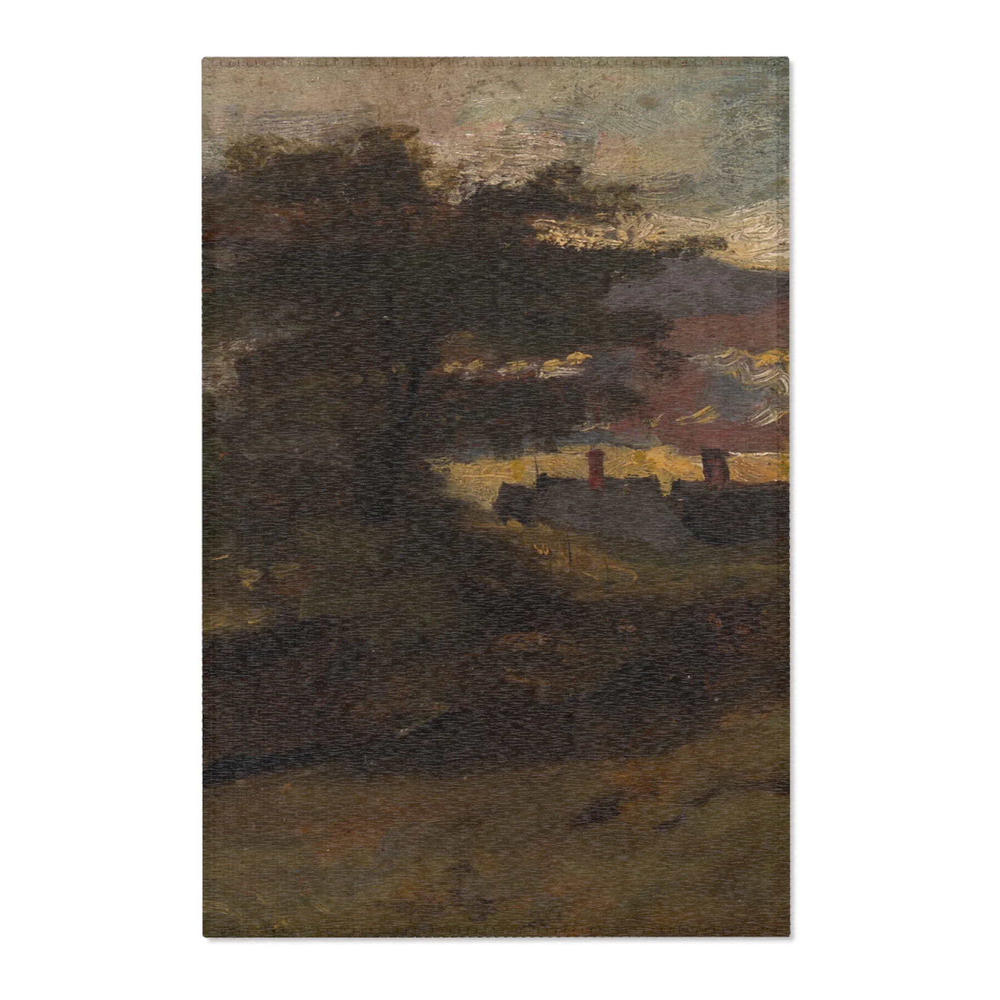 John Constable - Landscape with Cottages | Area Rug