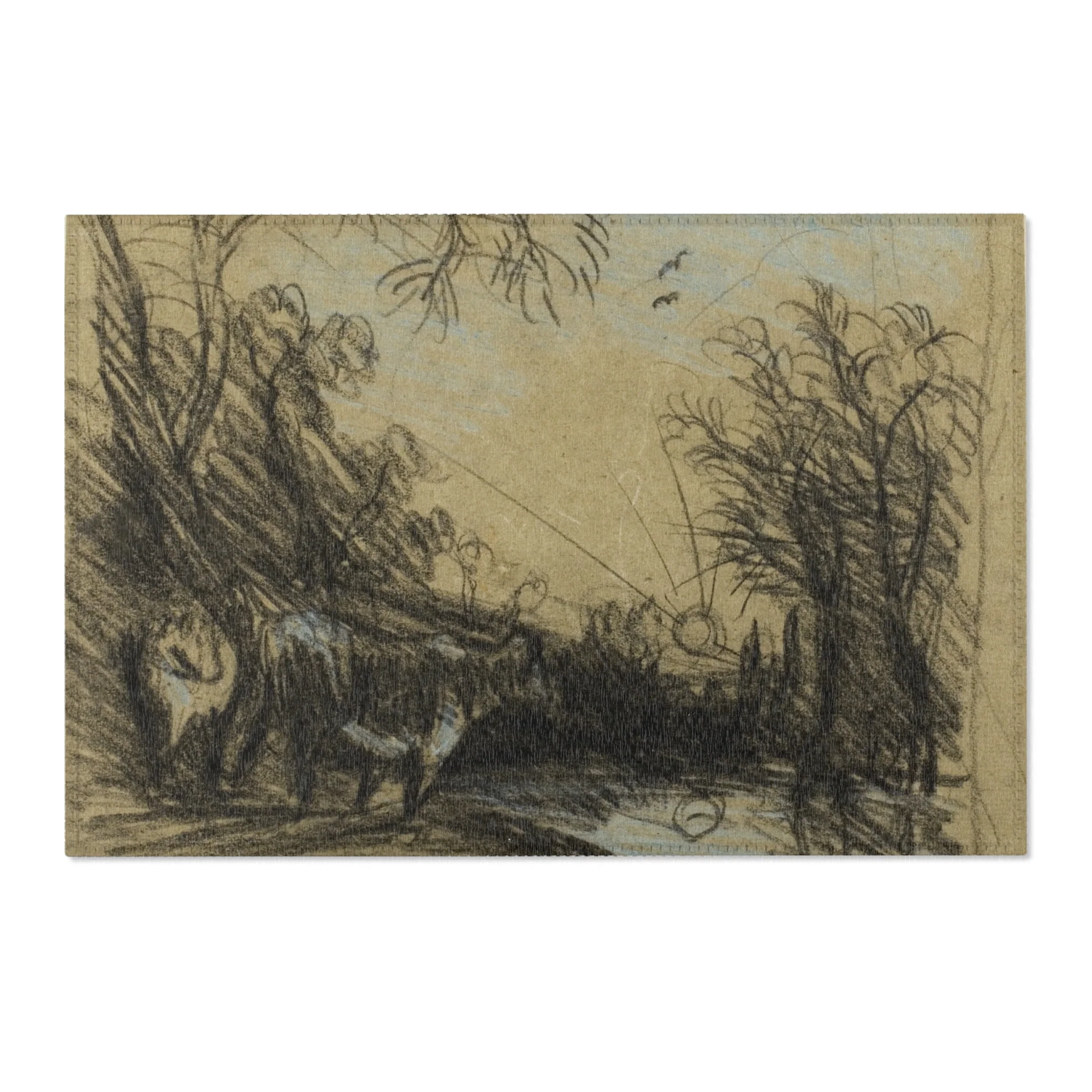 John Constable - Landscape with Cows | Area Rug - Image 4