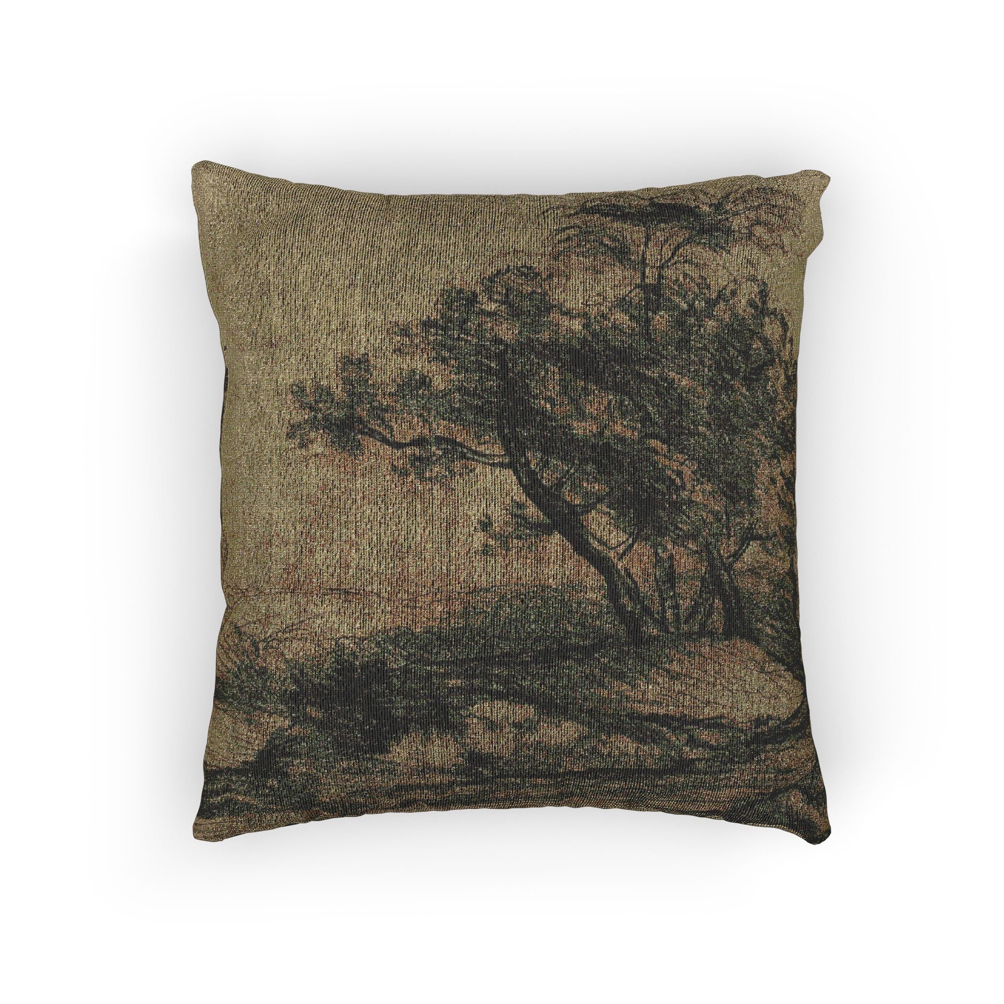 John Constable - River Bank with Trees (recto); Herd of Cattle Beneath Trees, with Inset Sketch of Landscape (verso) | Woven Pillow - Image 3
