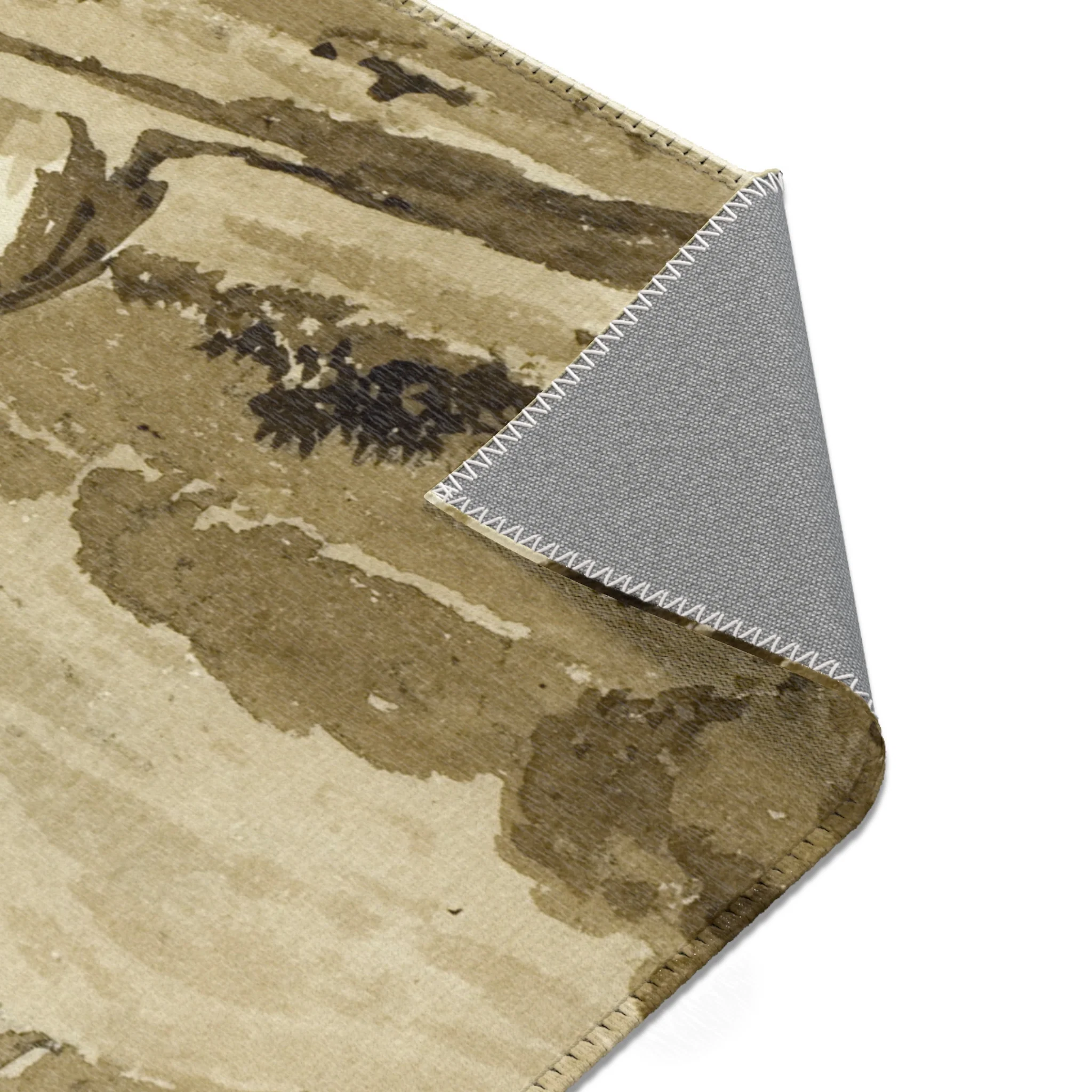 John Constable - Woman with Baby Fleeing Across Moors | Area Rug - Image 7