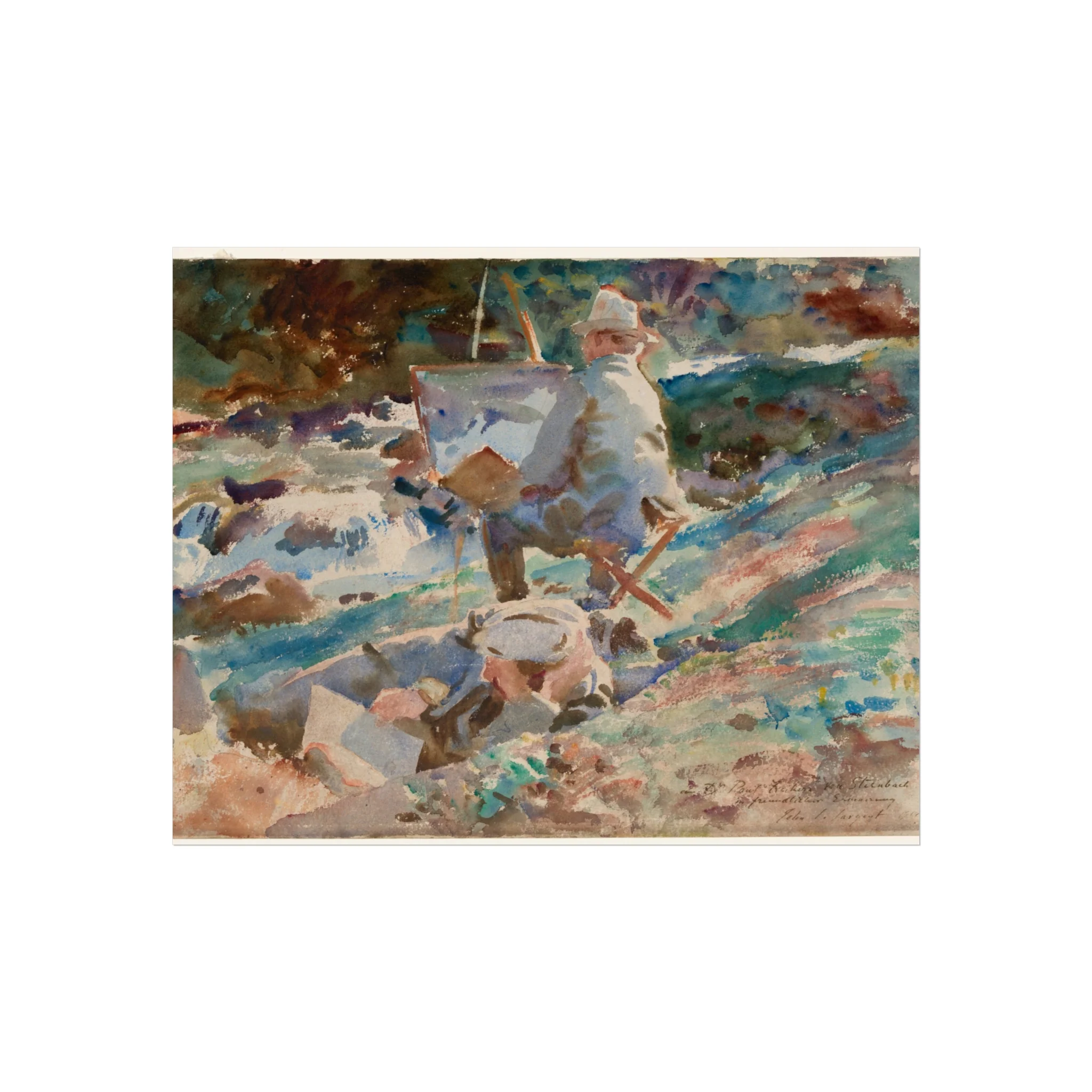 John Singer Sargent - An Artist at His Easel | Fine Art Poster - Image 2