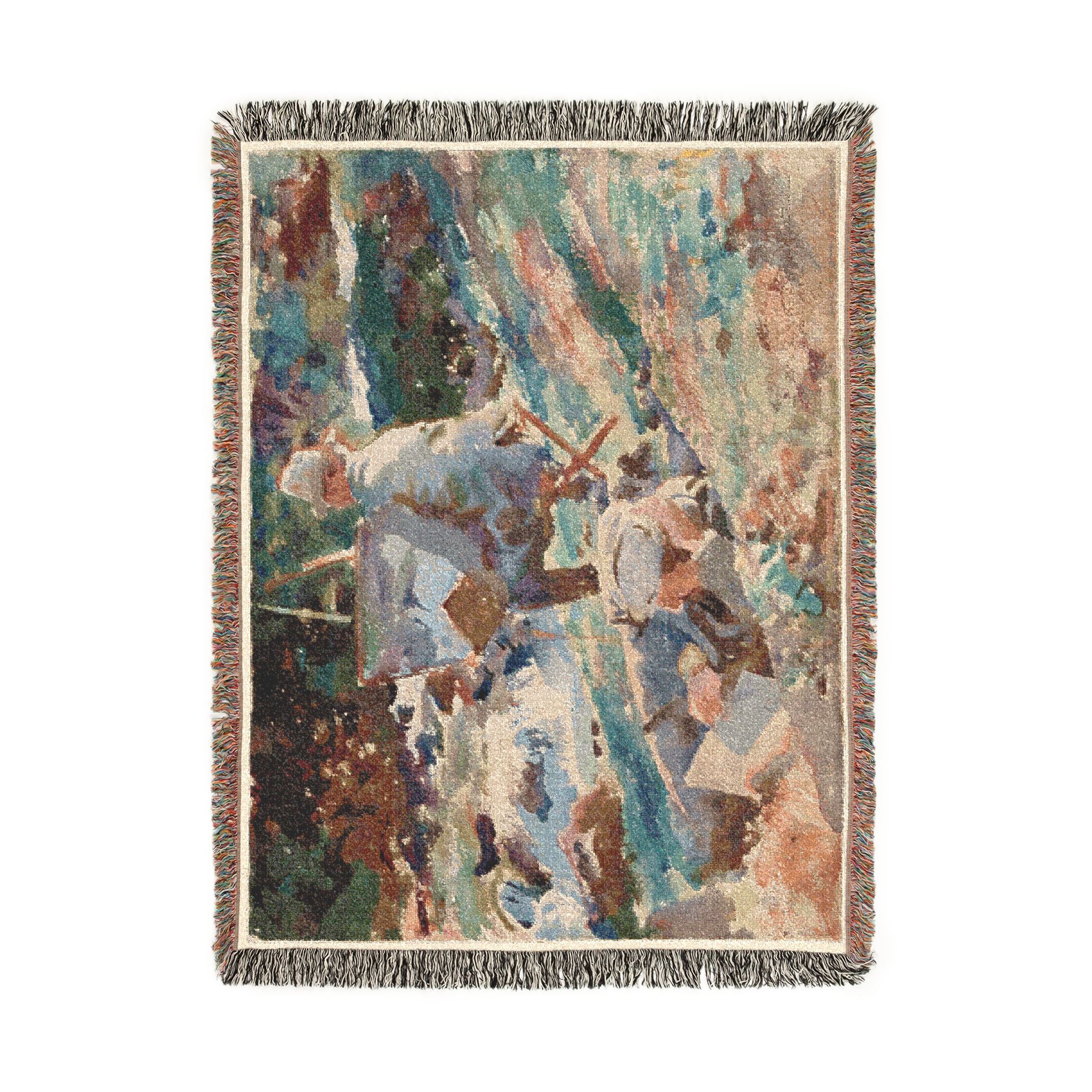 John Singer Sargent - An Artist at His Easel | Woven Tapestry Blanket - Image 11