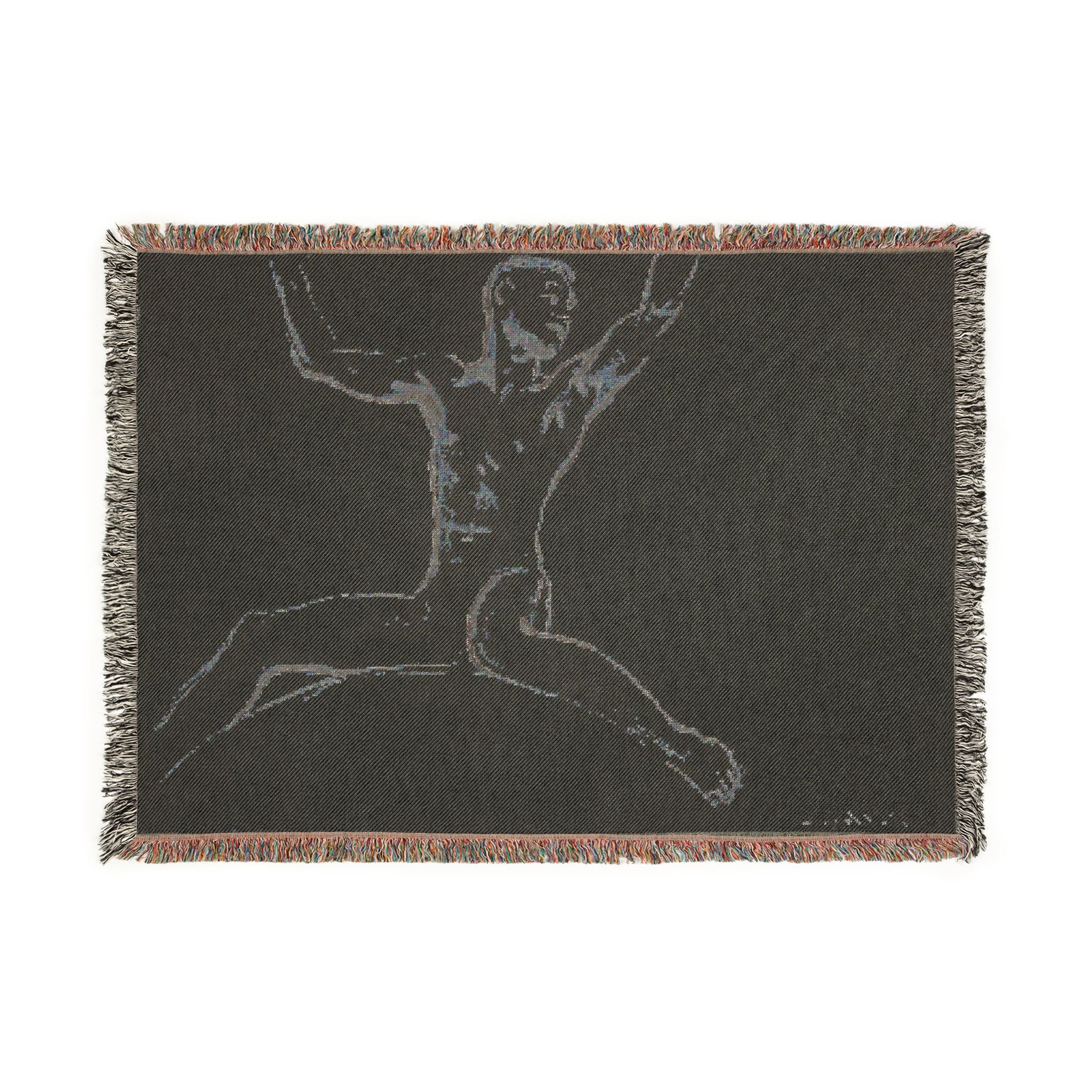 John Singer Sargent - Seated Male Nude, Arms Uplifted | Woven Tapestry Blanket - Image 4