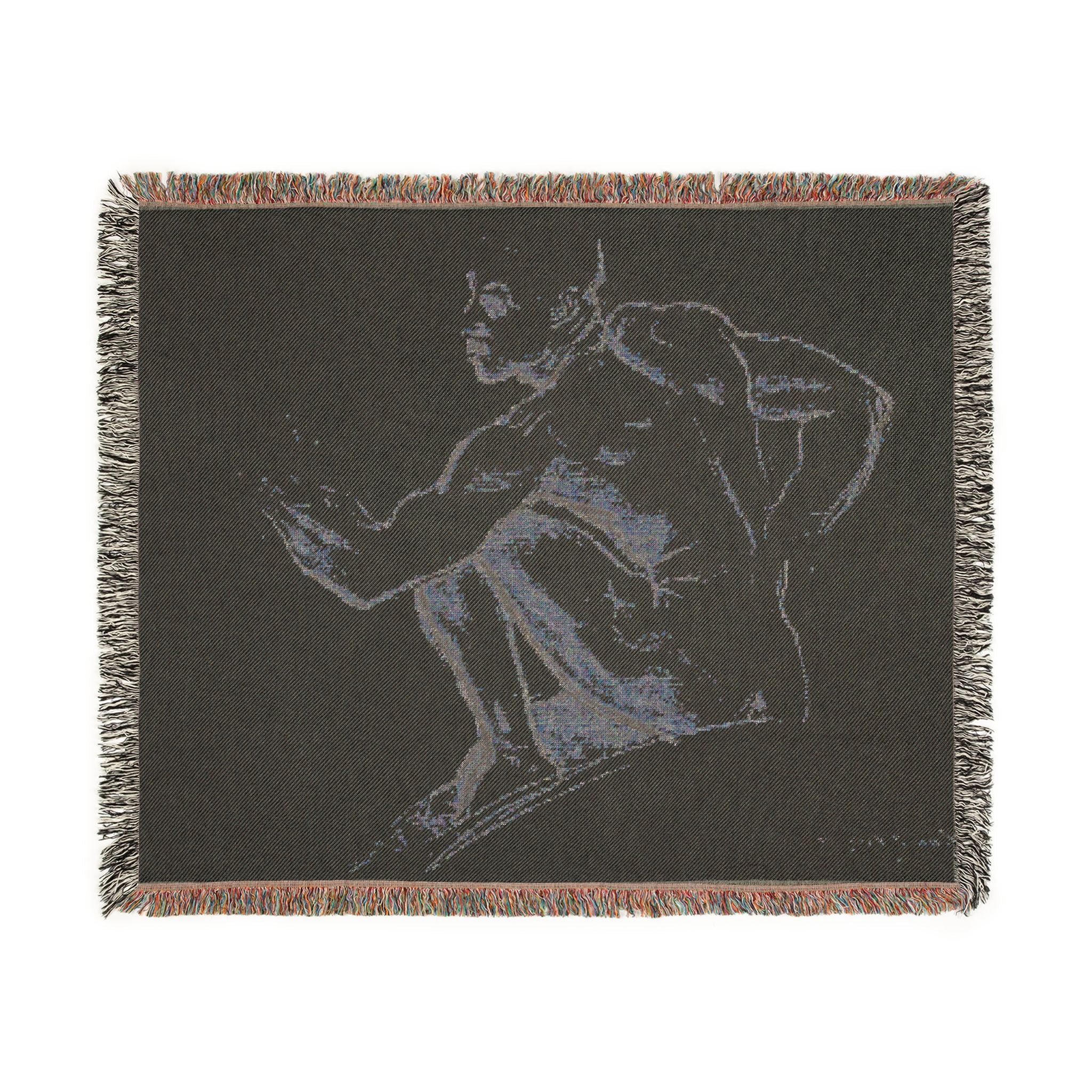 John Singer Sargent - Seated Male Nude | Woven Tapestry Blanket - Image 8