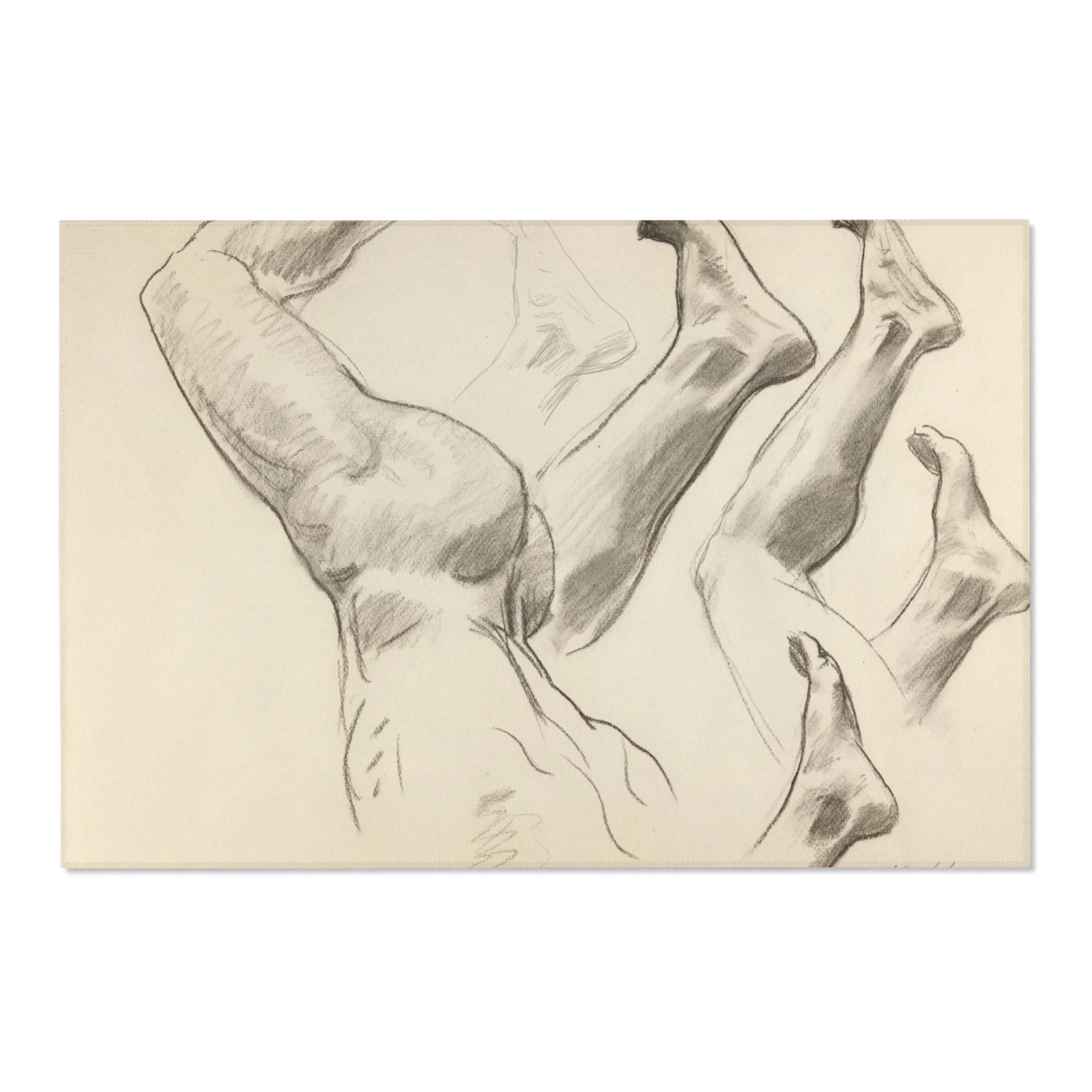 John Singer Sargent - Sketches of Legs and Feet | Area Rug - Image 6