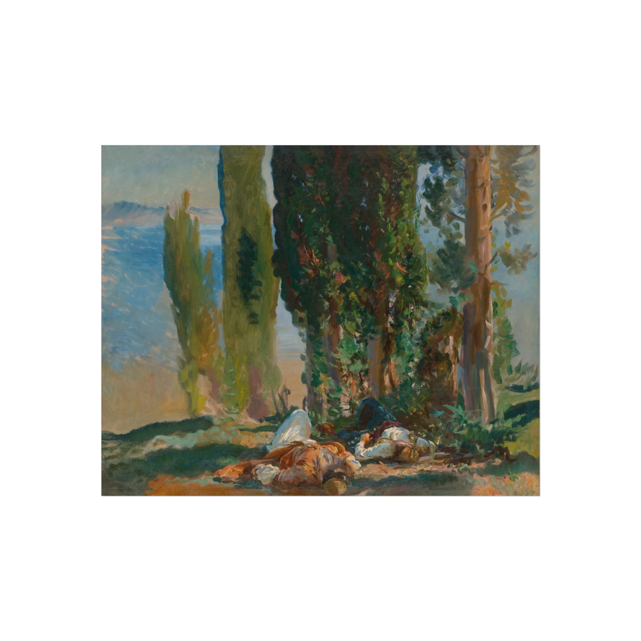 John Singer Sargent - Under the Cypress Trees at Corfu | Fine Art Poster - Image 2