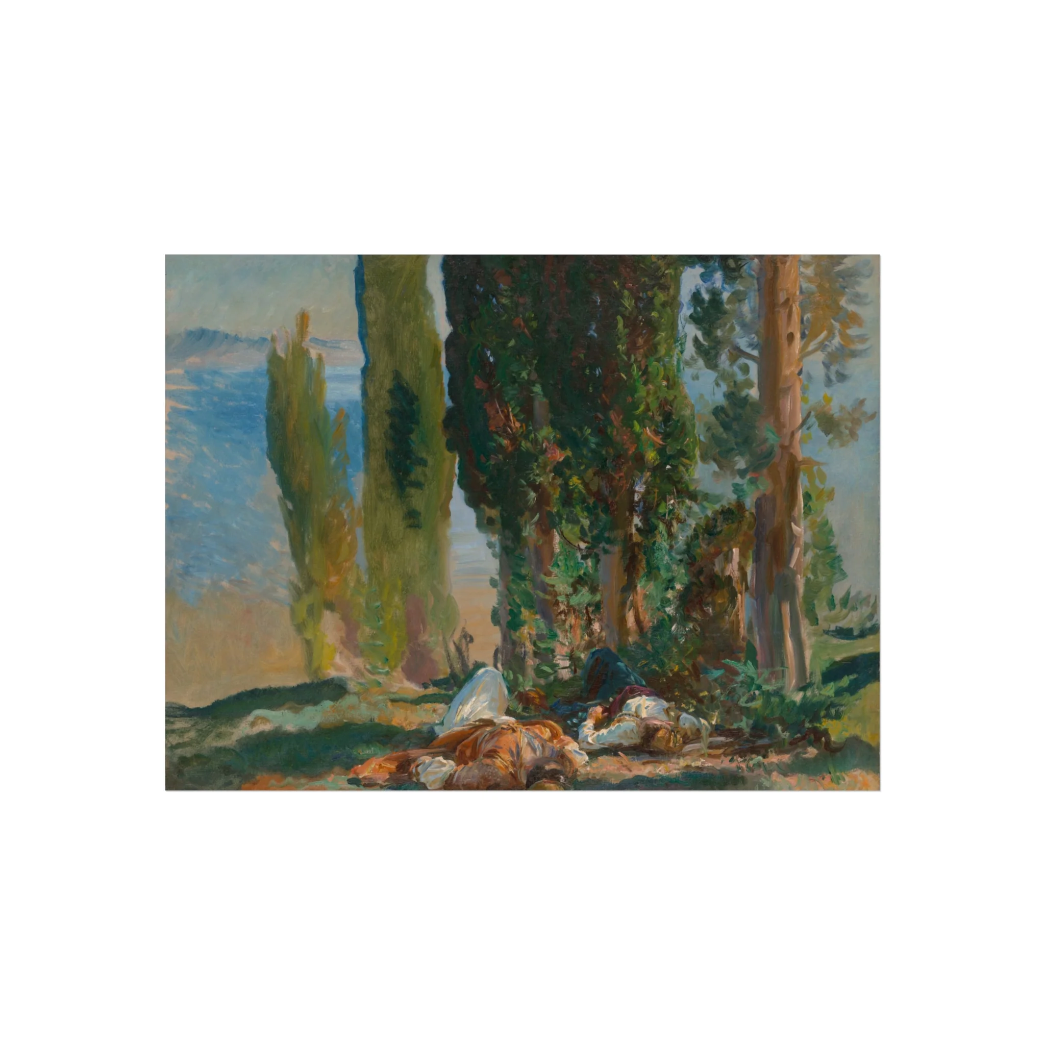 John Singer Sargent - Under the Cypress Trees at Corfu | Fine Art Poster - Image 3