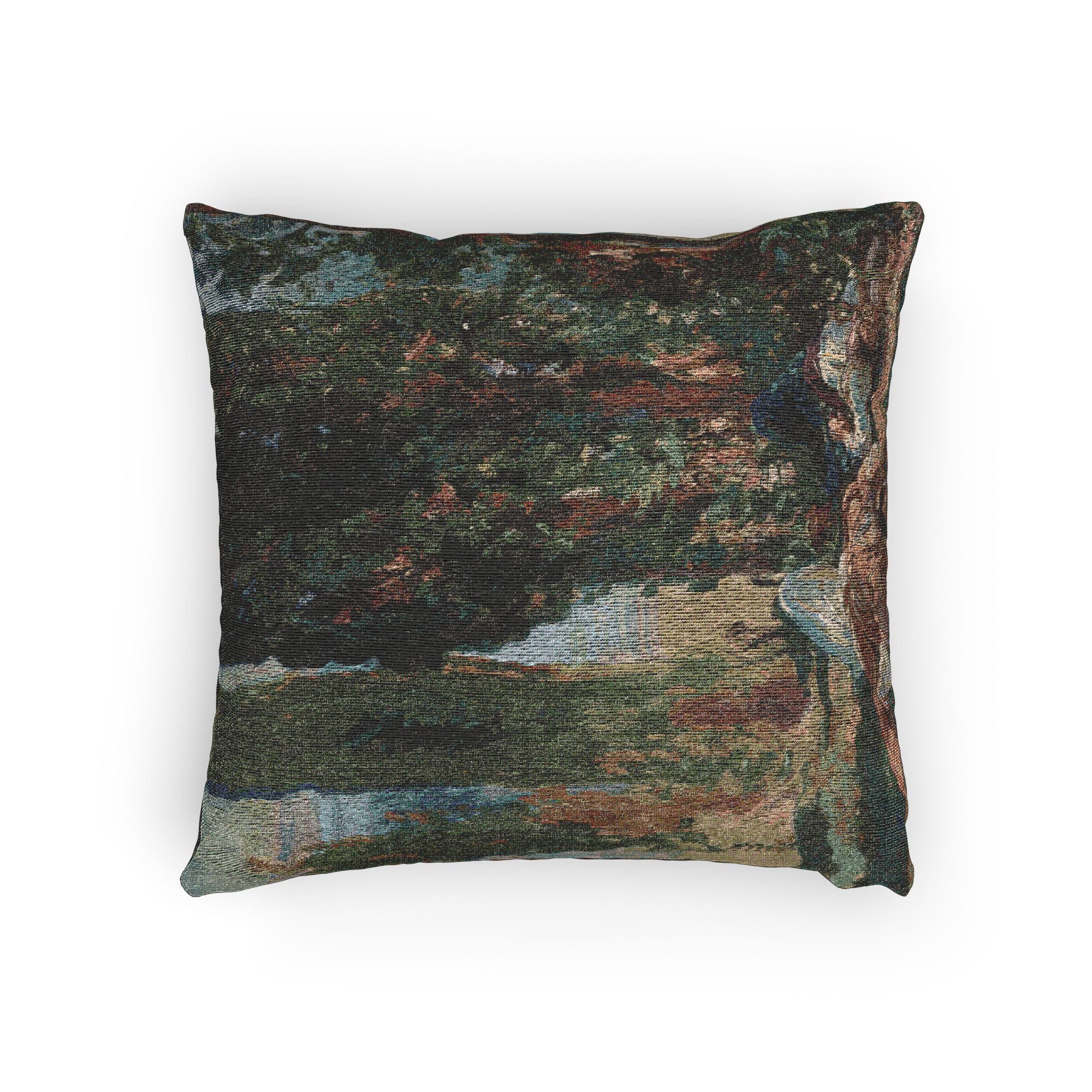 John Singer Sargent - Under the Cypress Trees at Corfu | Woven Pillow - Image 4