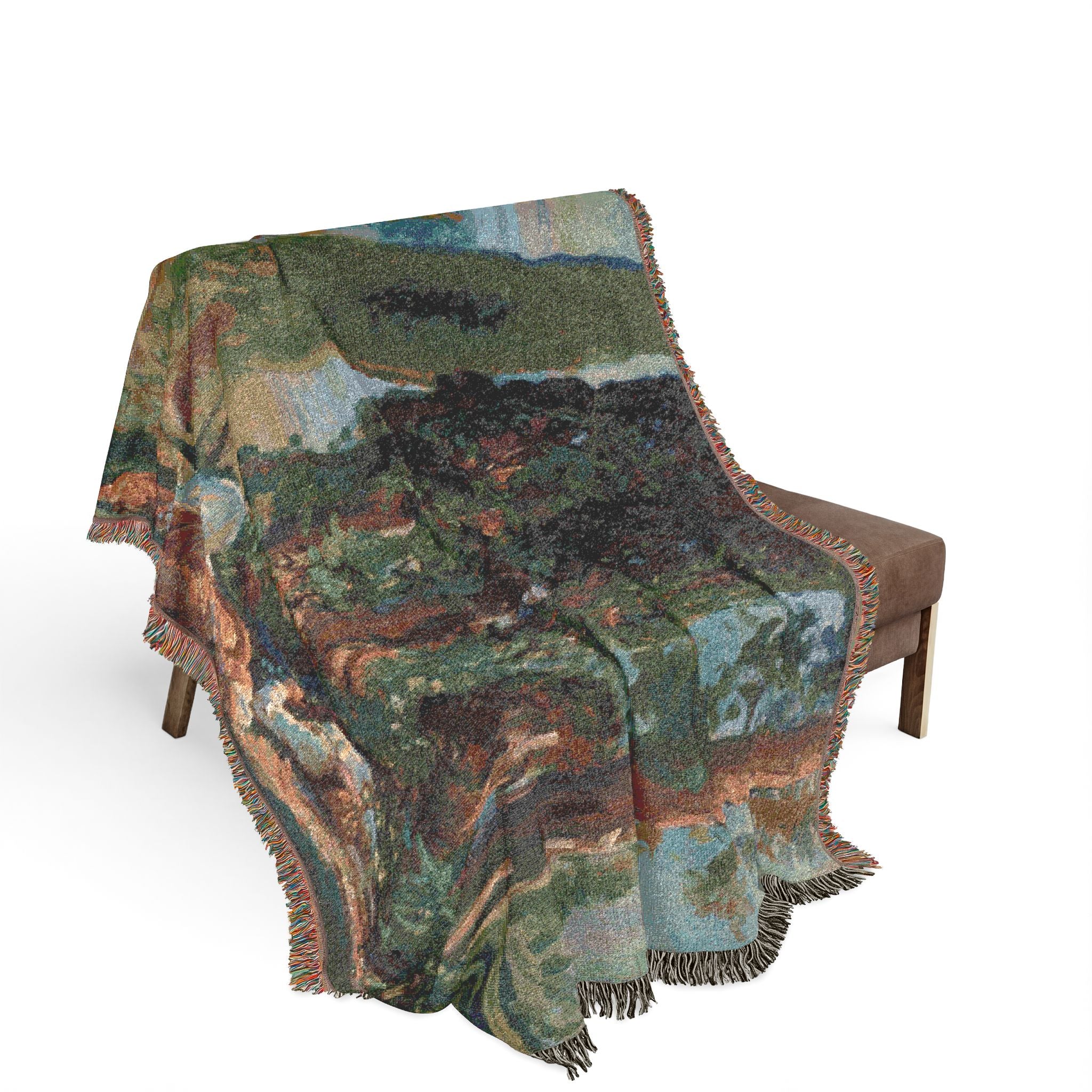 John Singer Sargent - Under the Cypress Trees at Corfu | Woven Tapestry Blanket - Image 3