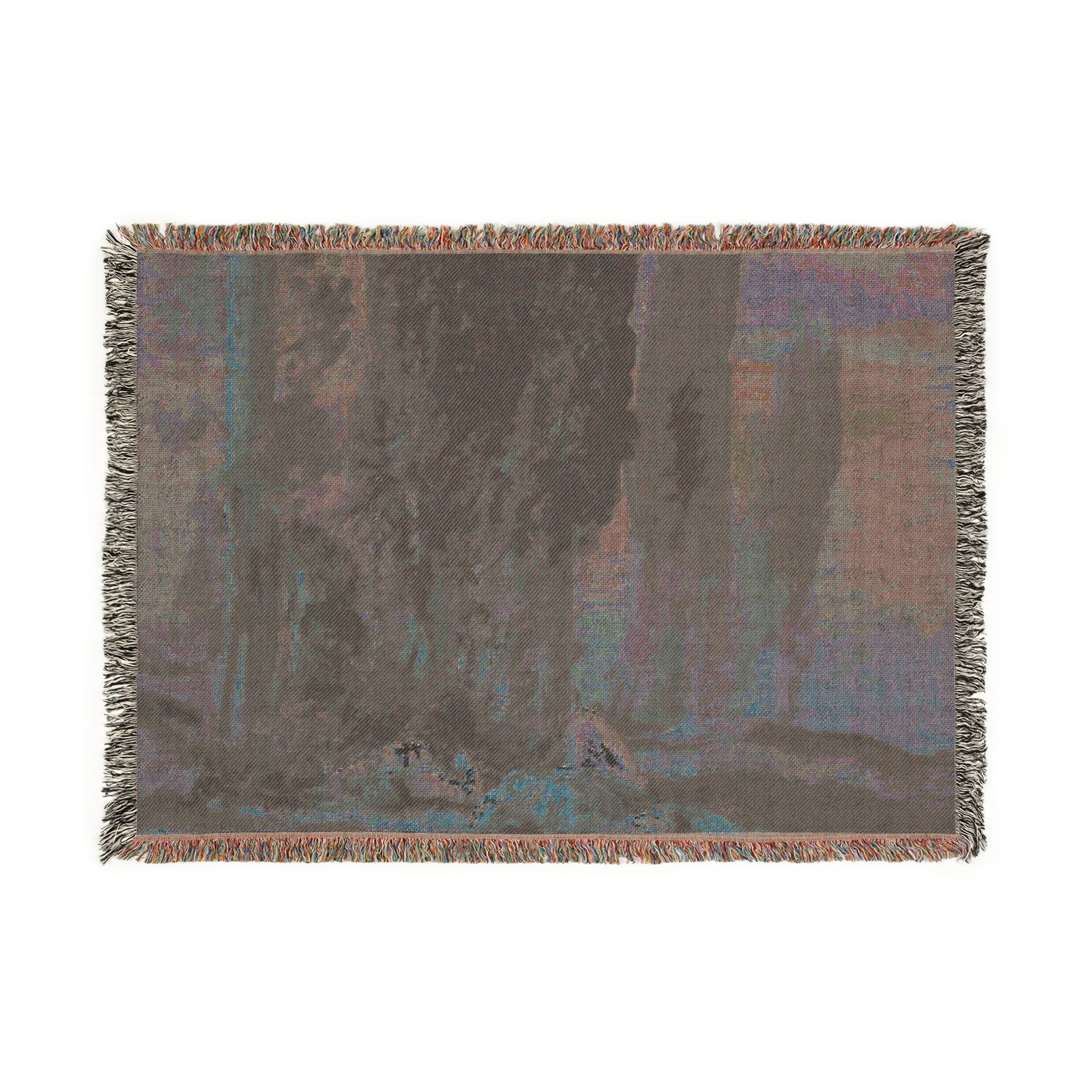 John Singer Sargent - Under the Cypress Trees at Corfu | Woven Tapestry Blanket - Image 4
