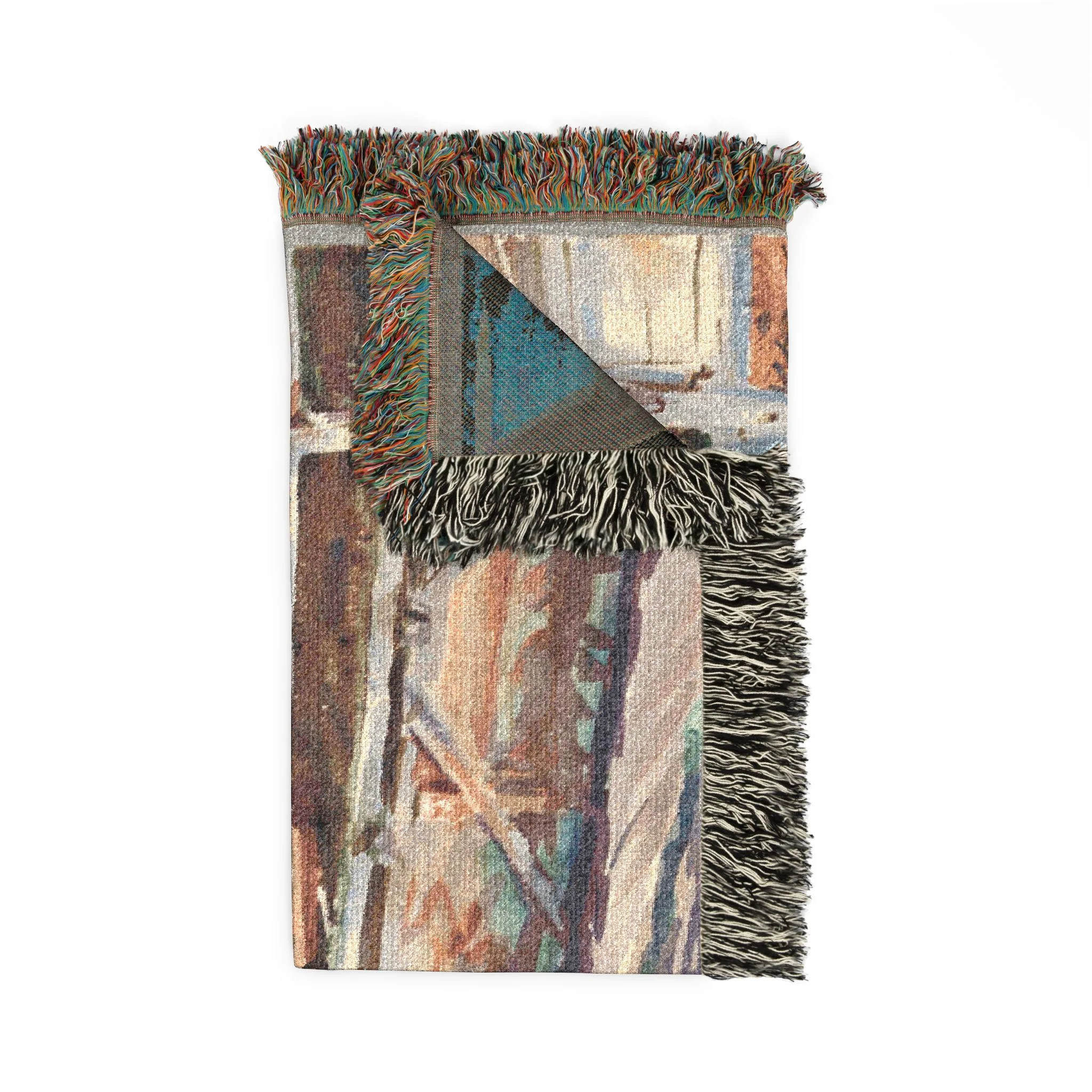 John Singer Sargent - Woodsheds, Tyrol | Woven Tapestry Blanket - Image 5