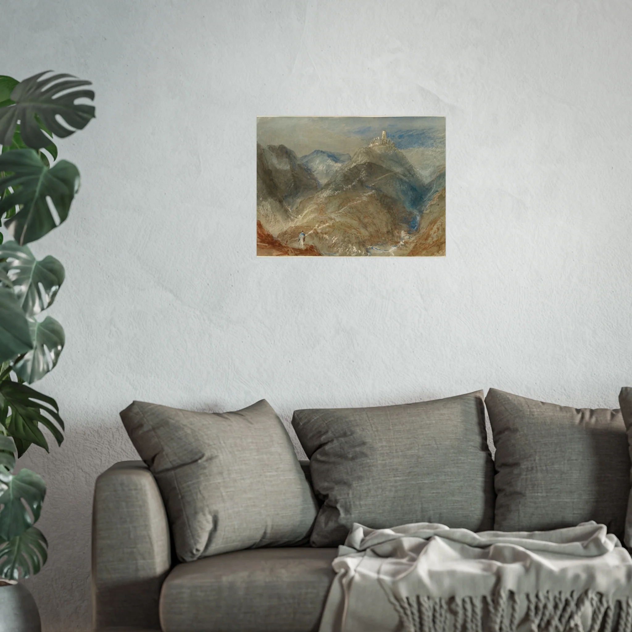 Joseph Mallord William Turner - Castle on Height near Geneva | Fine Art Poster - Image 9
