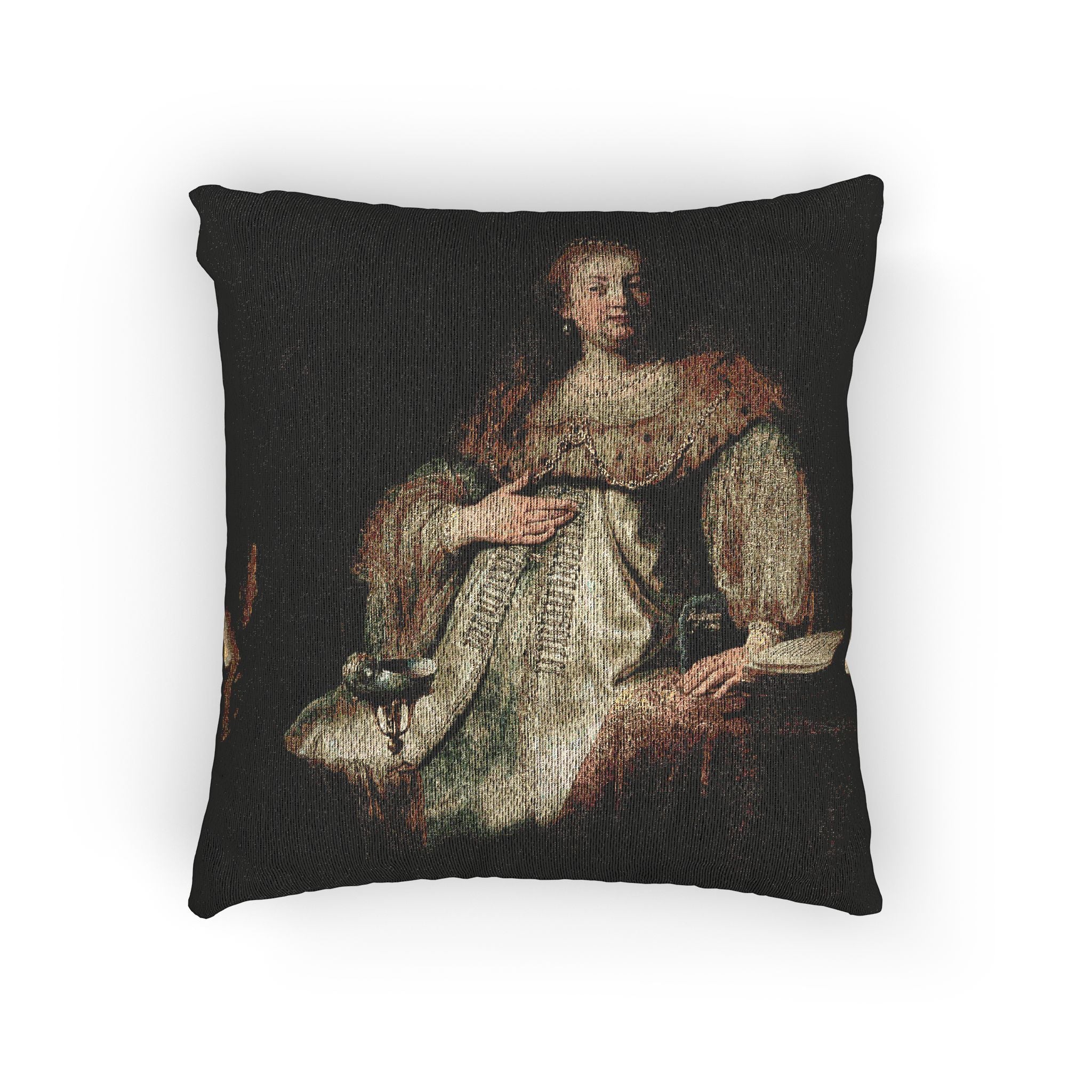 Judith at the Banquet of Holofernes (previously known as Artemisia), by Rembrandt, from Prado in Google Earth | Woven Pillow
