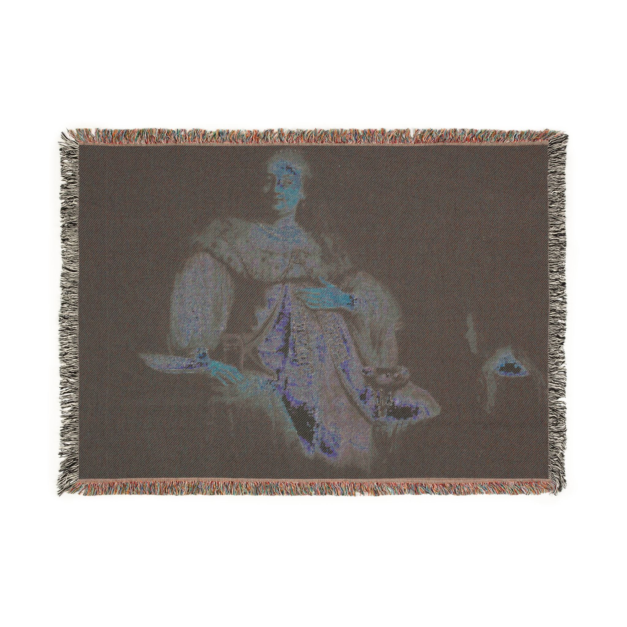 Judith at the Banquet of Holofernes (previously known as Artemisia), by Rembrandt, from Prado in Google Earth | Woven Tapestry Blanket - Image 4