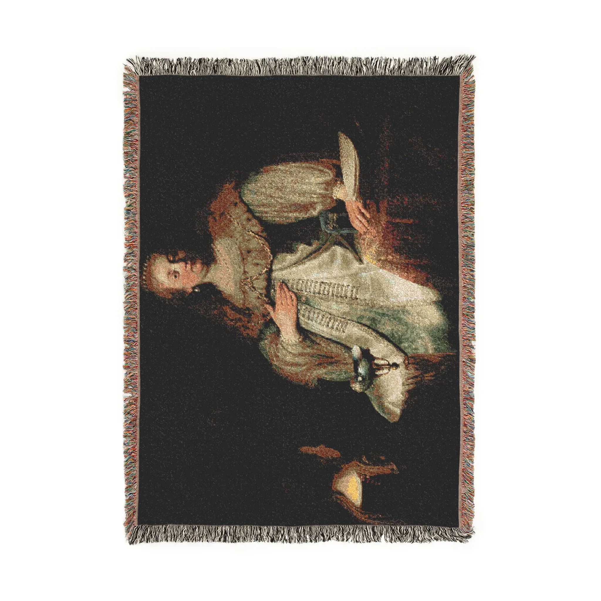 Judith at the Banquet of Holofernes (previously known as Artemisia), by Rembrandt, from Prado in Google Earth | Woven Tapestry Blanket - Image 6