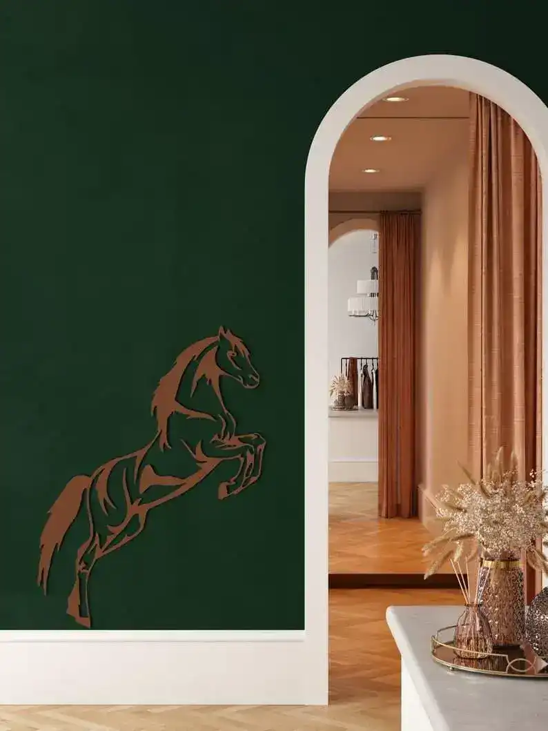Jumping Horse Metal Wall Art - Image 3
