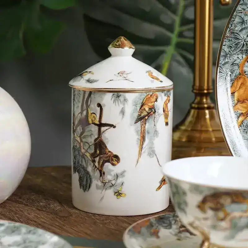 Jungle Leopard and Monkey Bone China - Image 10