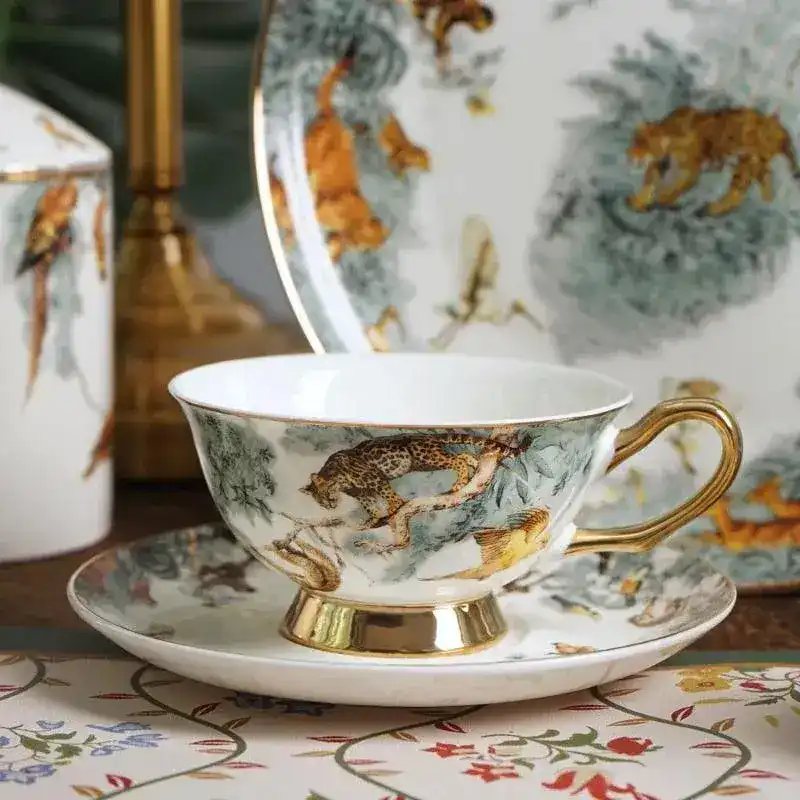 Jungle Leopard and Monkey Bone China - Image 11