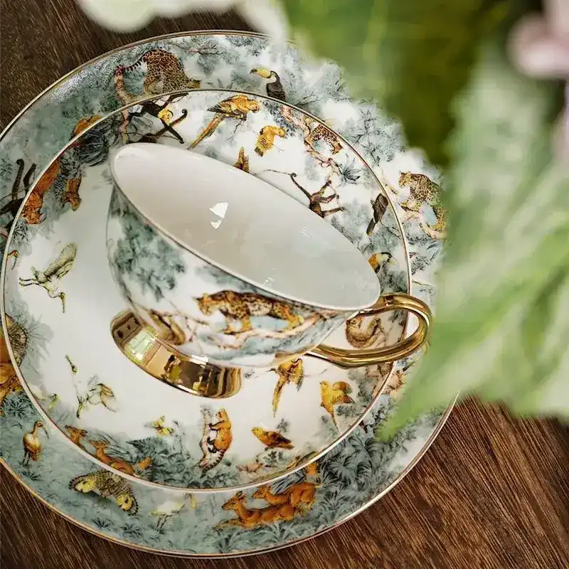 Jungle Leopard and Monkey Bone China - Image 5