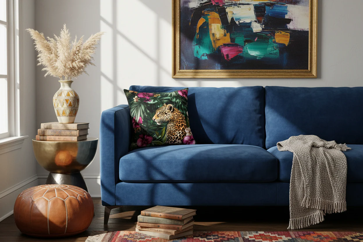 Jungle Majesty Leopard Throw Pillow - Image 2