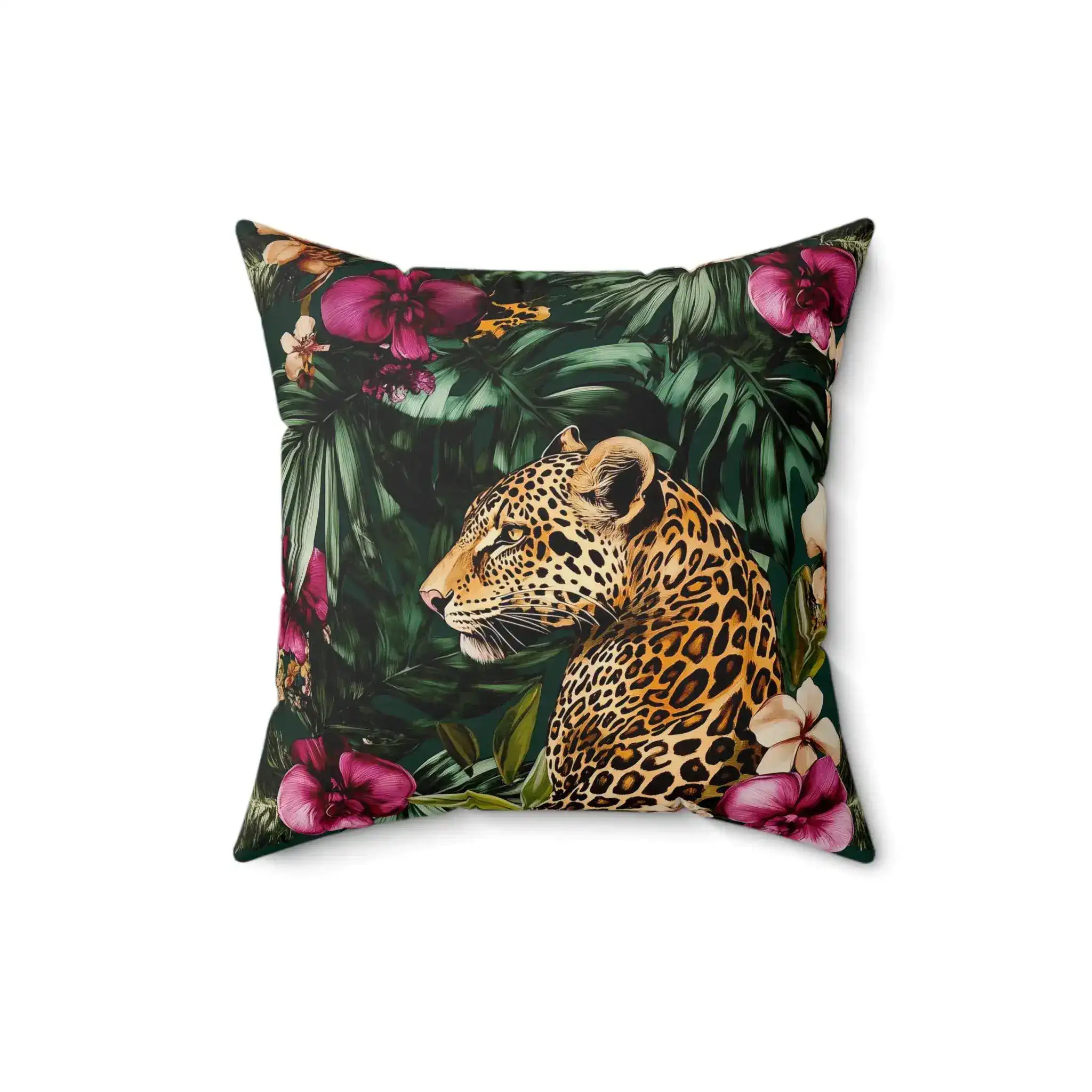 Jungle Majesty Leopard Throw Pillow - Image 4
