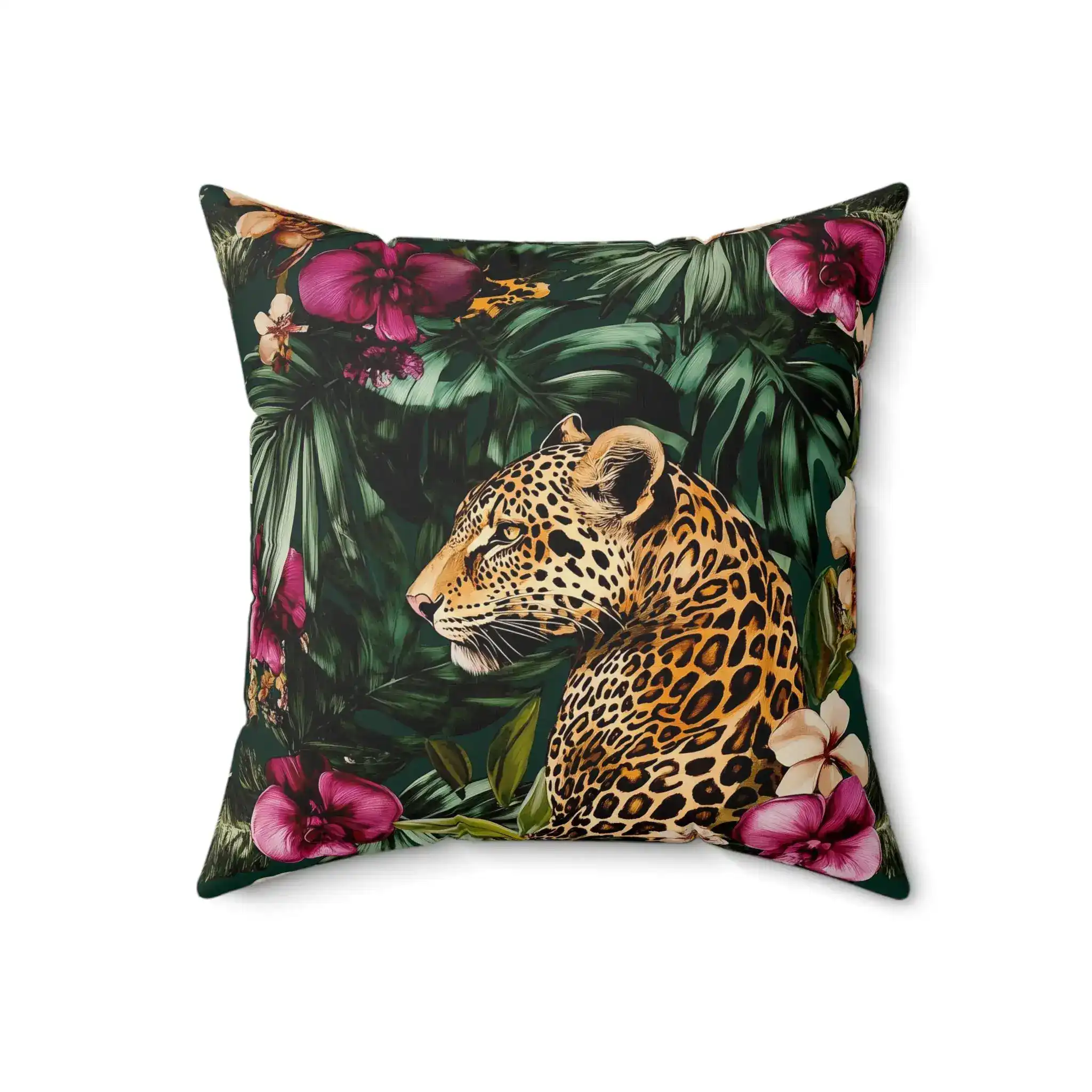 Jungle Majesty Leopard Throw Pillow - Image 5