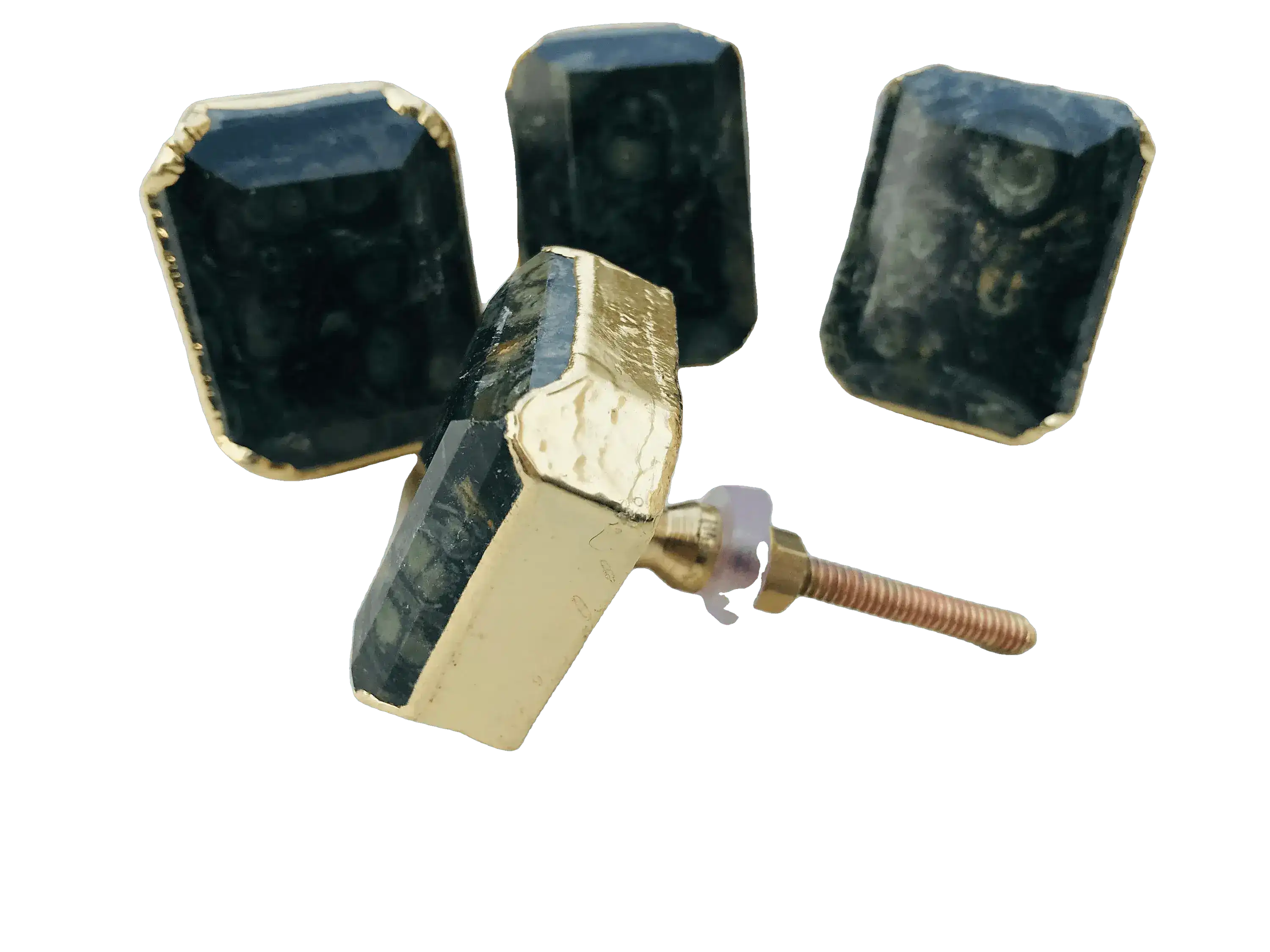 Kambaba Jasper Agate Cabinet Door Pull Handle - Set of 4 - Image 3