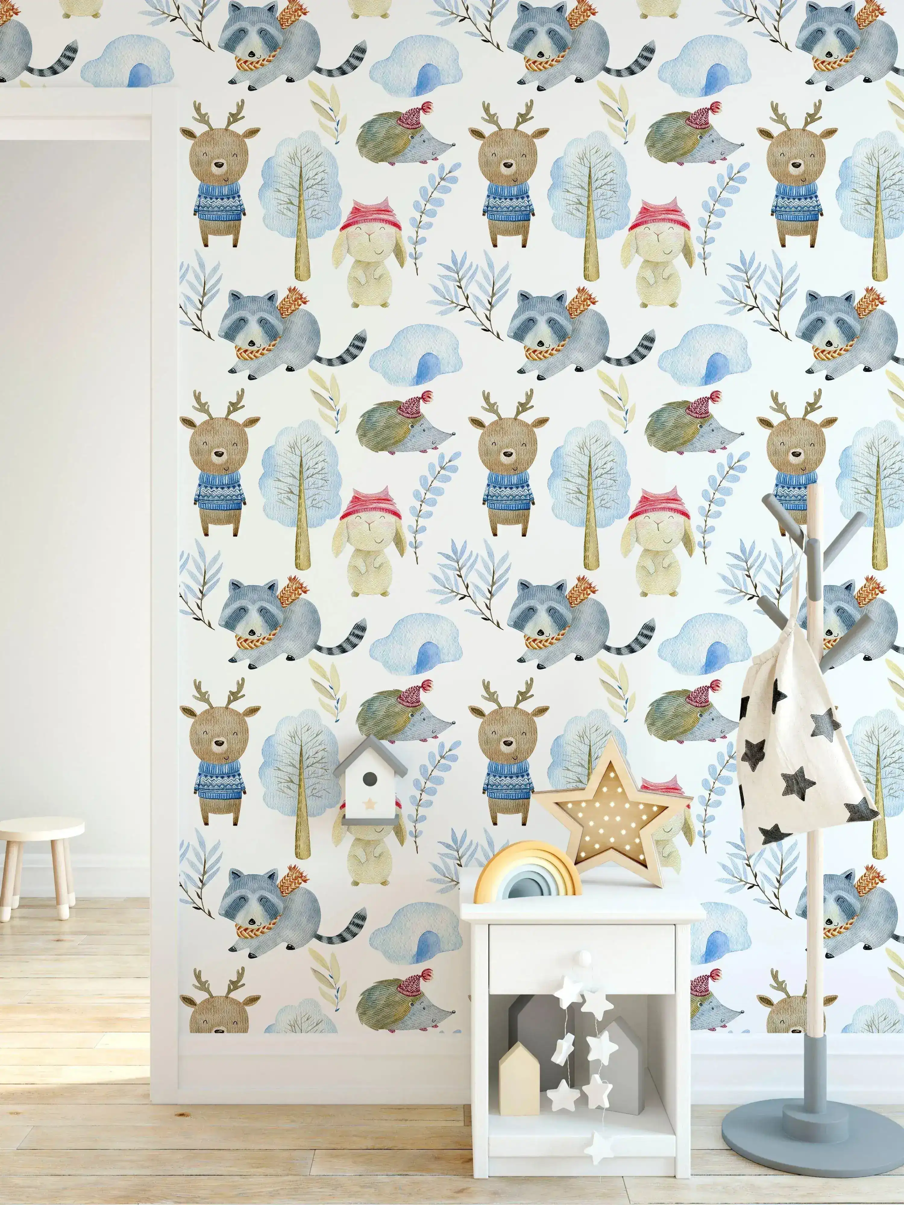 Kids Winter Animals Removable Wallpaper - Image 2