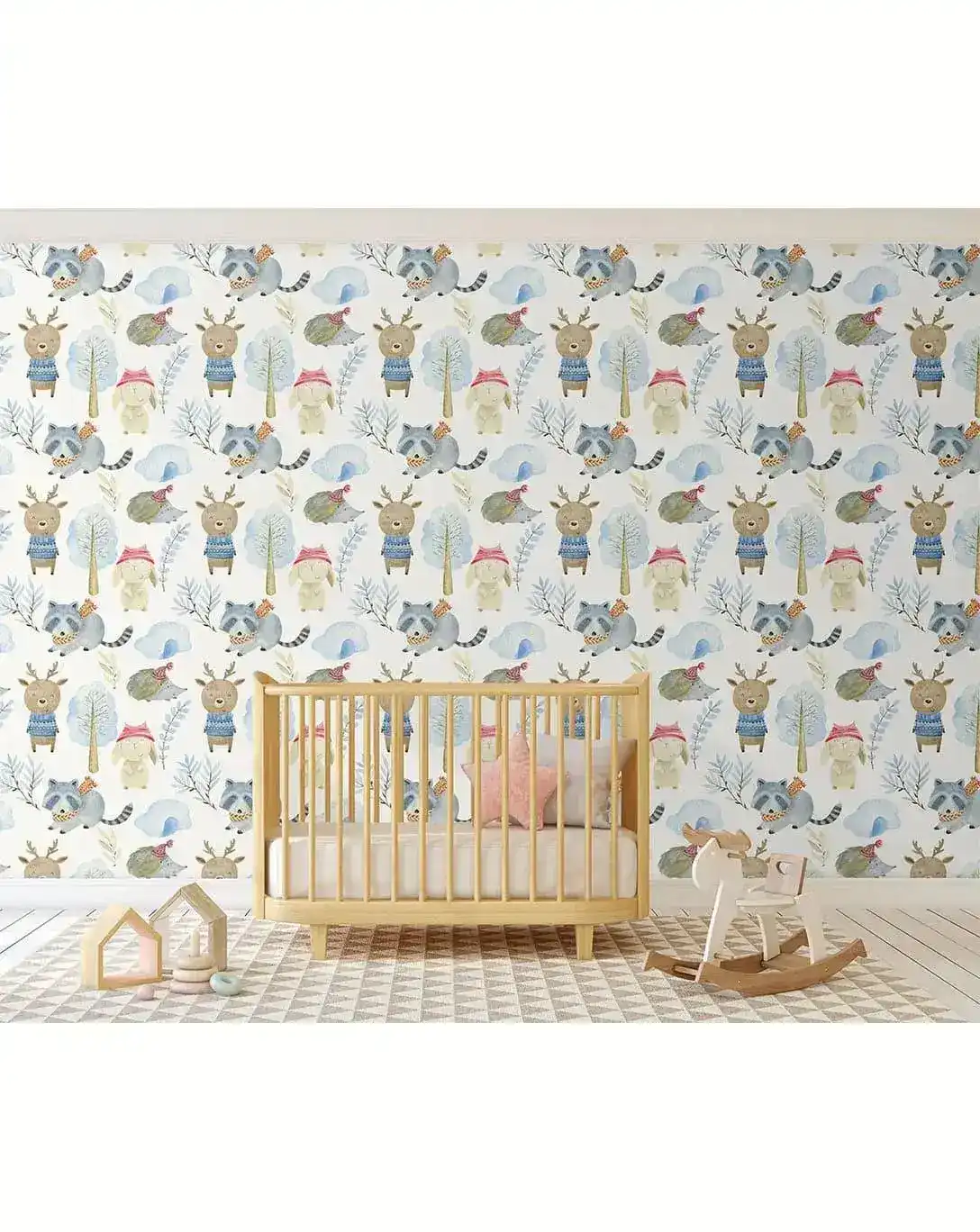 Kids Winter Animals Removable Wallpaper - Image 3