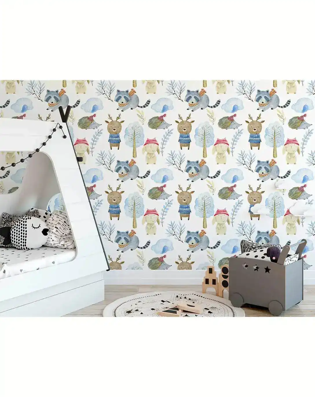 Kids Winter Animals Removable Wallpaper - Image 4