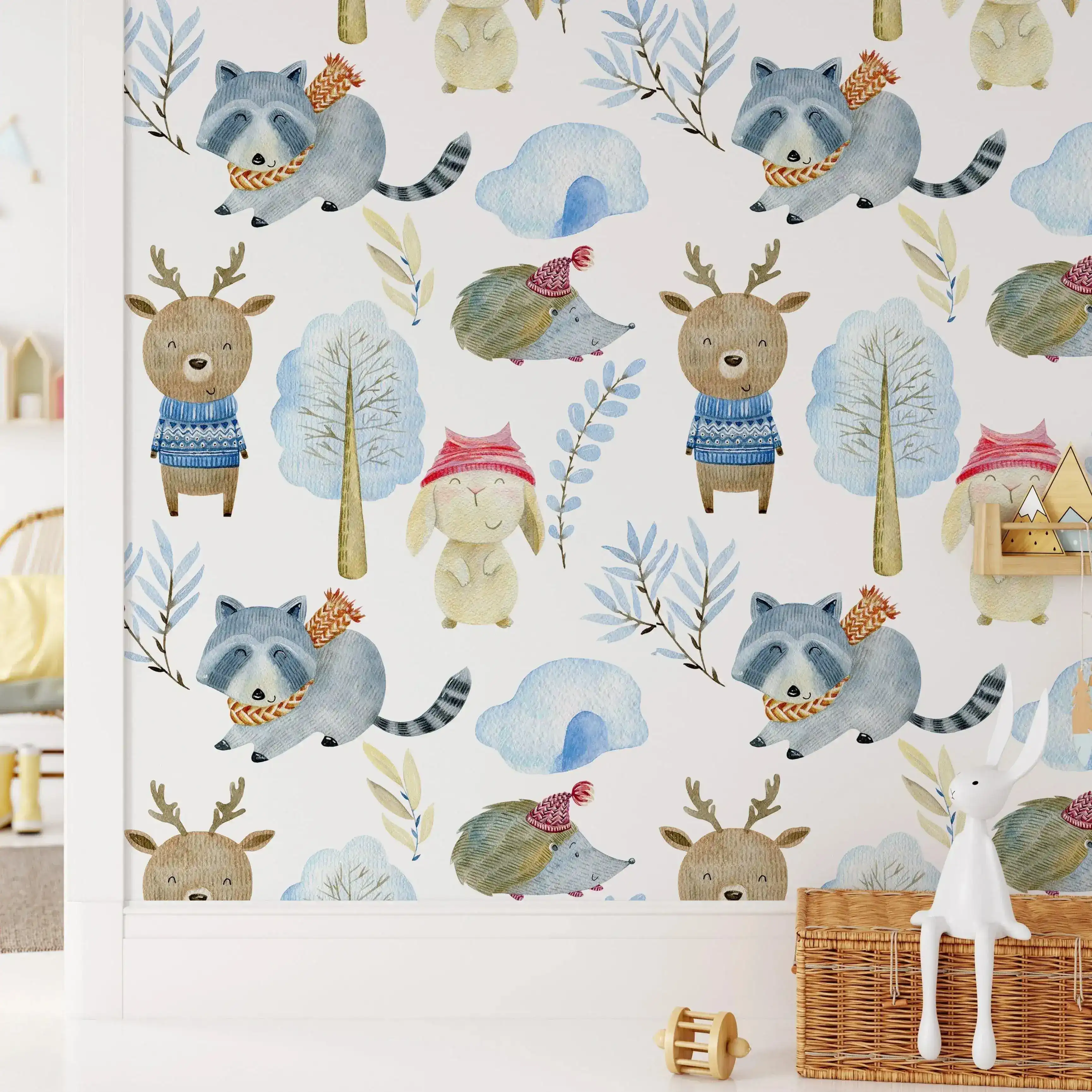 Kids Winter Animals Removable Wallpaper - Image 7