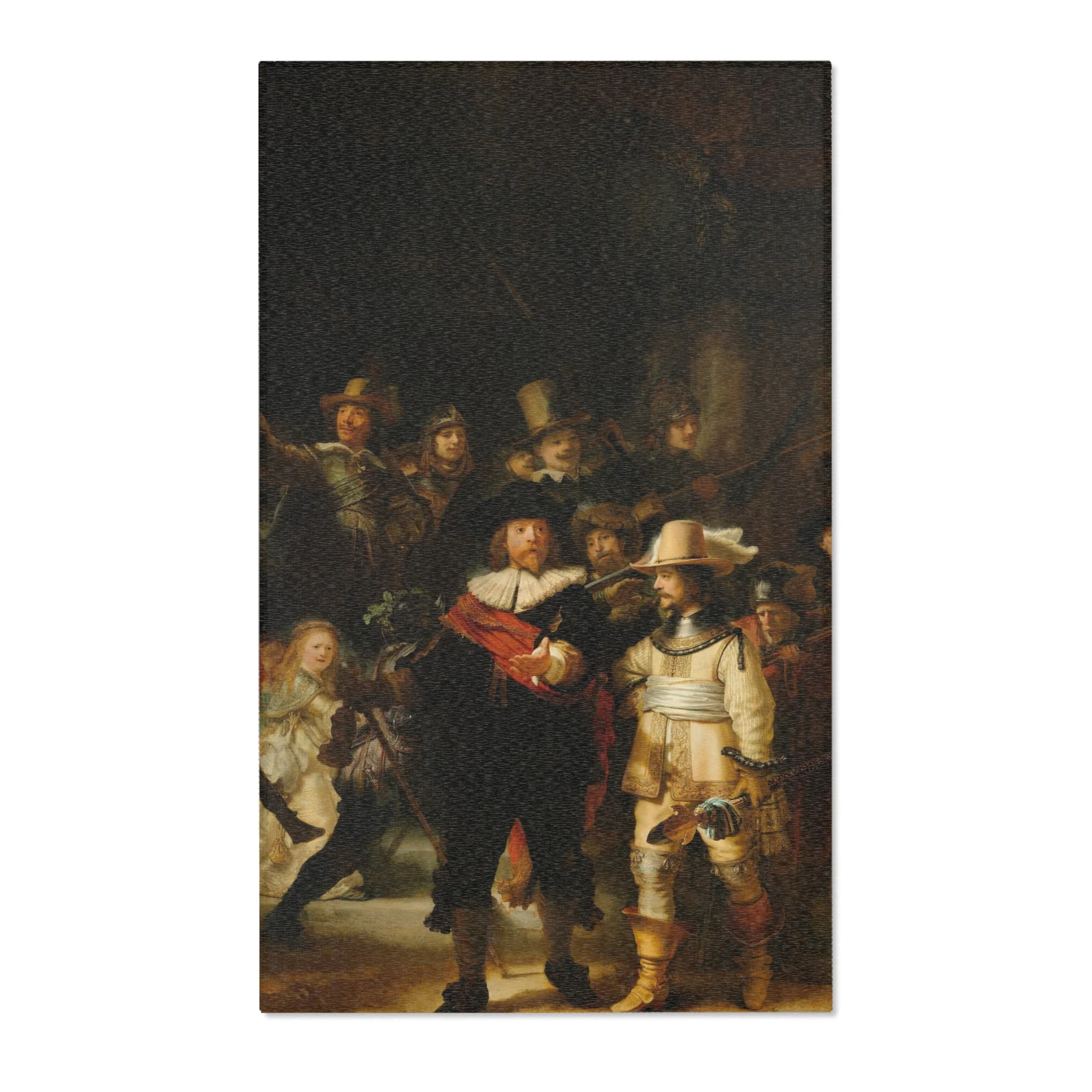 La ronda de noche, por Rembrandt van Rijn | Area Rug - Image 2