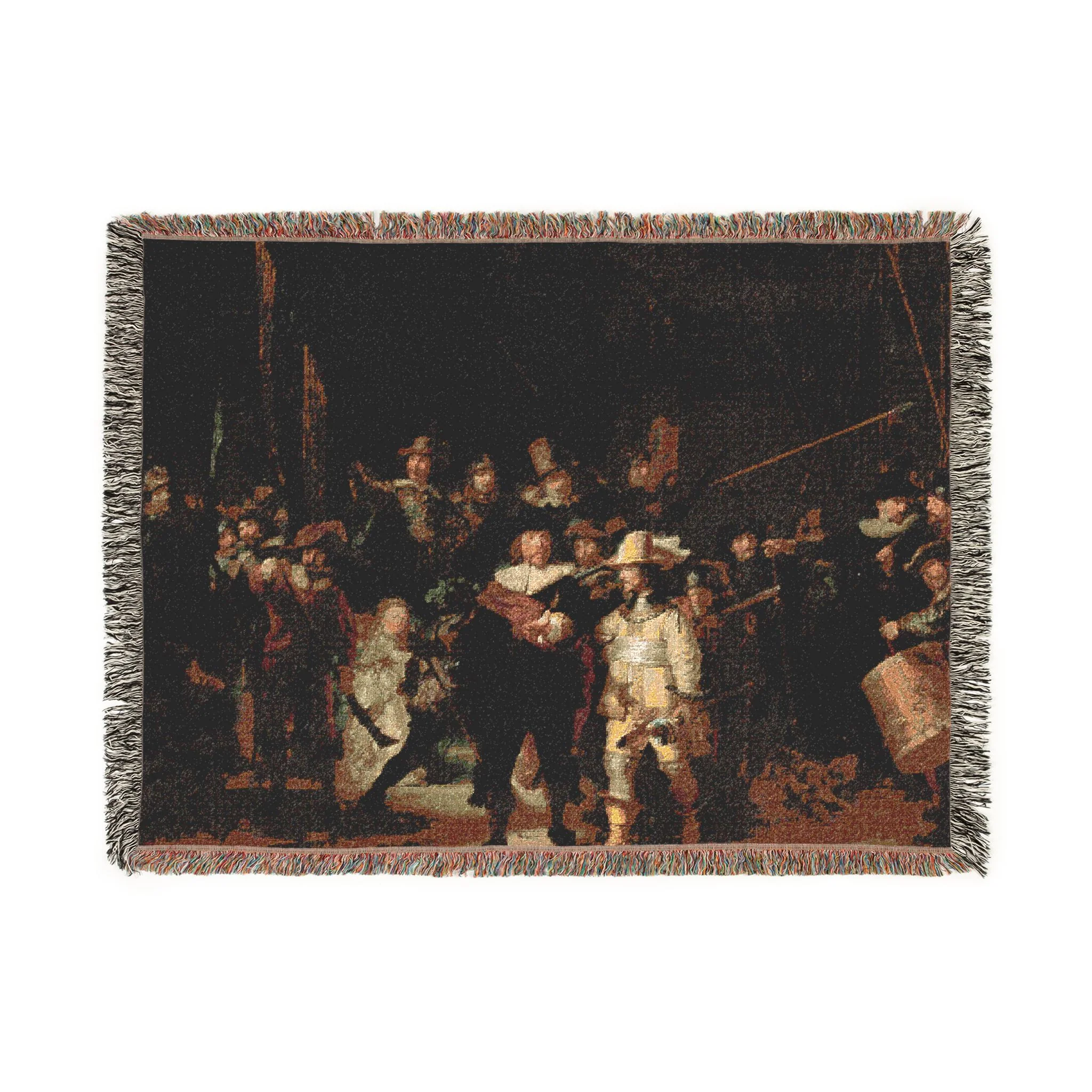 La ronda de noche, por Rembrandt van Rijn | Woven Tapestry Blanket - Image 10