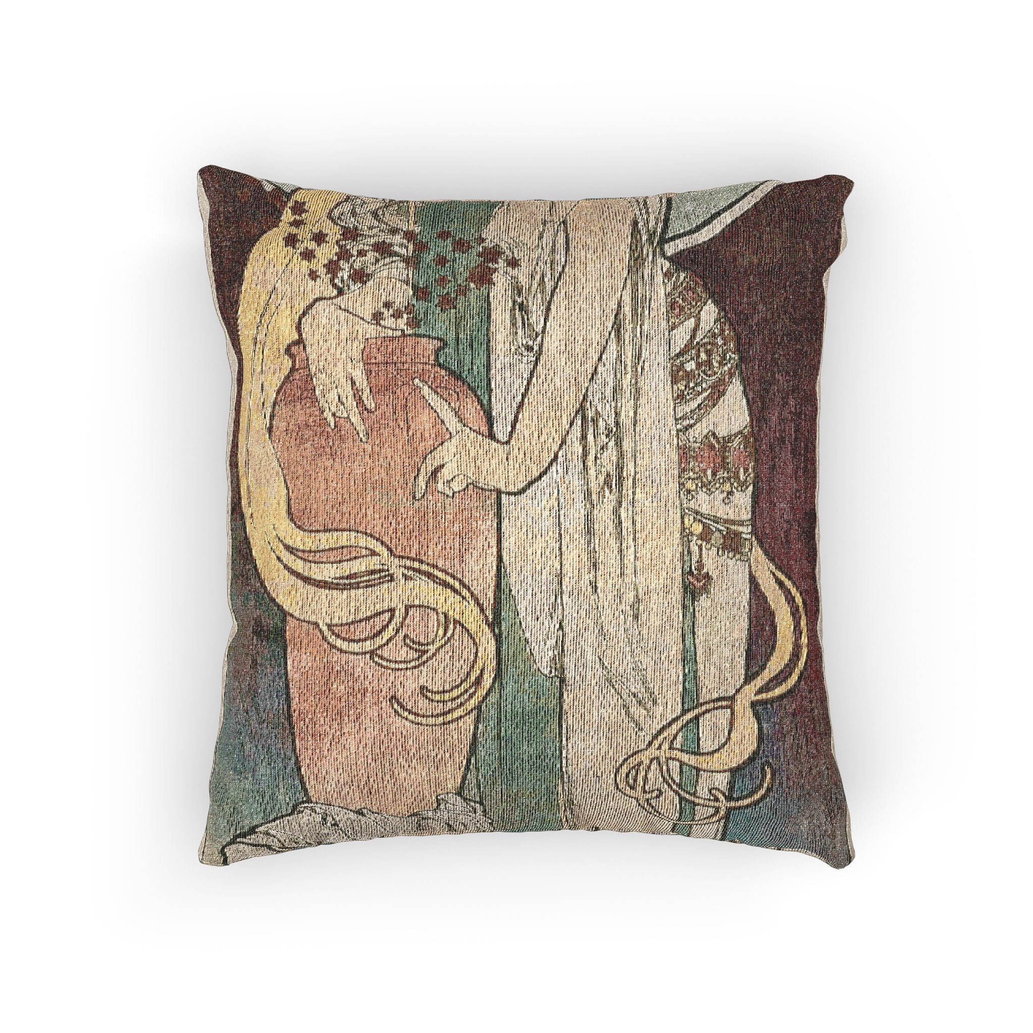 la-samaritaine-alphonse-mucha | Woven Pillow - Image 3