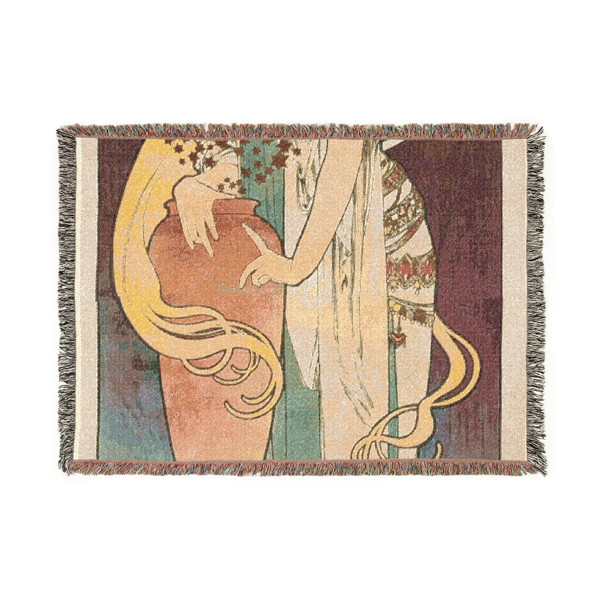 la-samaritaine-alphonse-mucha | Woven Tapestry Blanket
