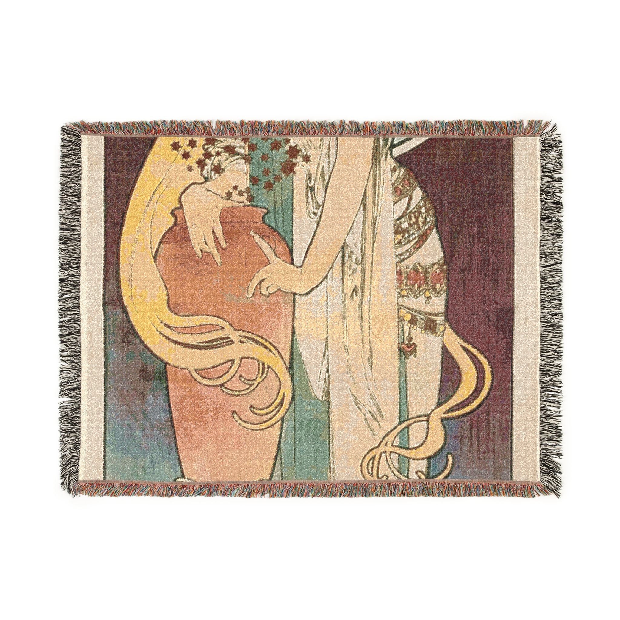 la-samaritaine-alphonse-mucha | Woven Tapestry Blanket - Image 10