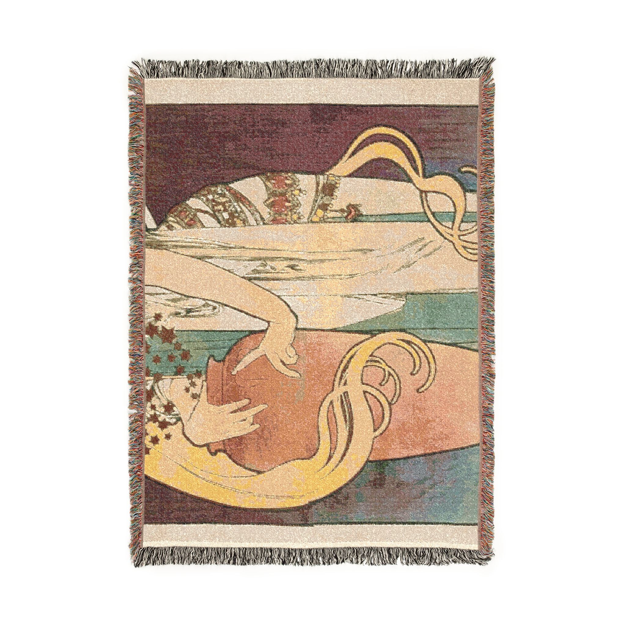la-samaritaine-alphonse-mucha | Woven Tapestry Blanket - Image 6