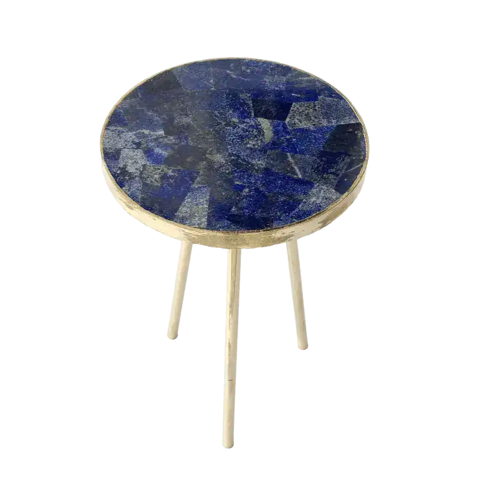 Lapis Lazuli Round Coffee Side Table - Image 2