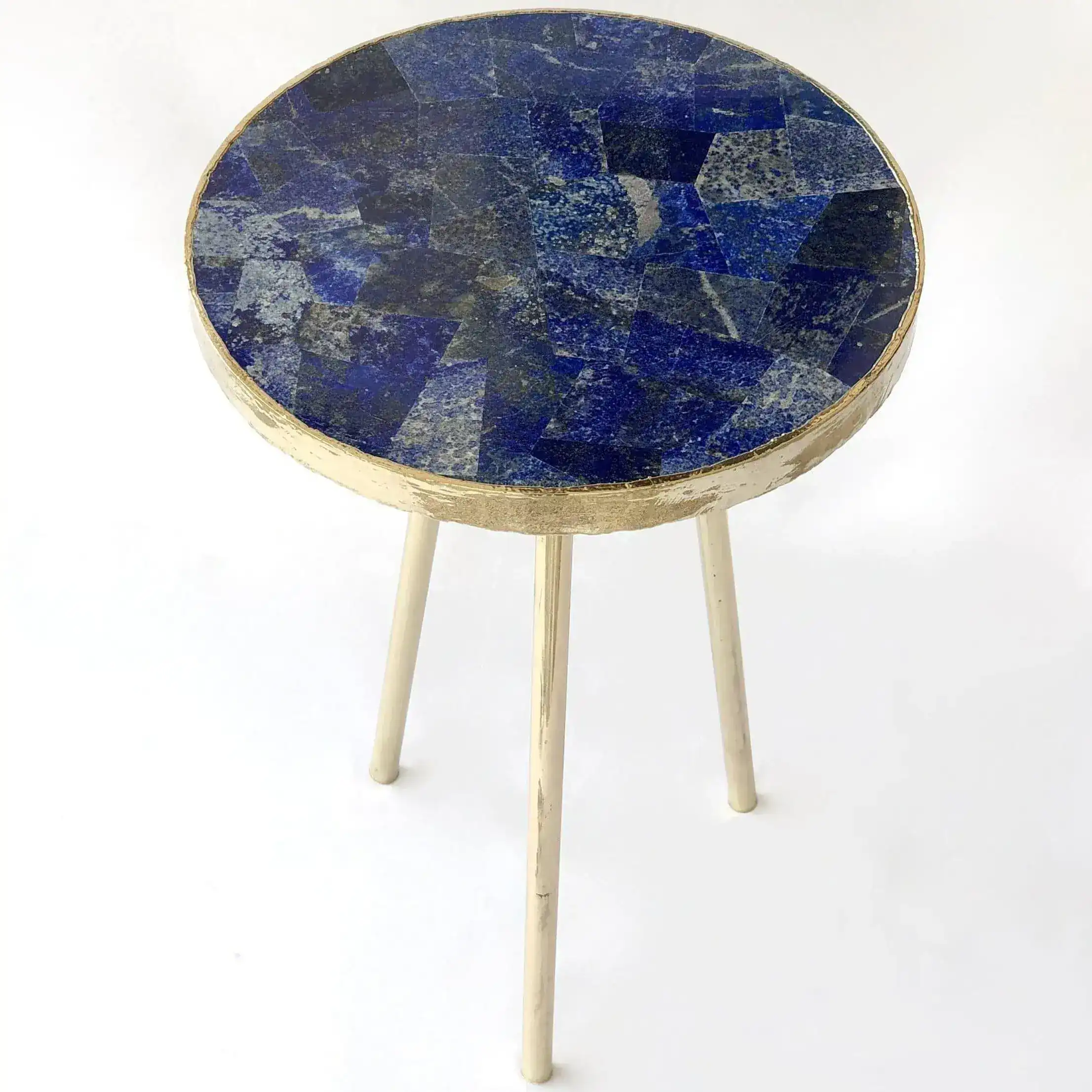 Lapis Lazuli Round Coffee Side Table - Image 8