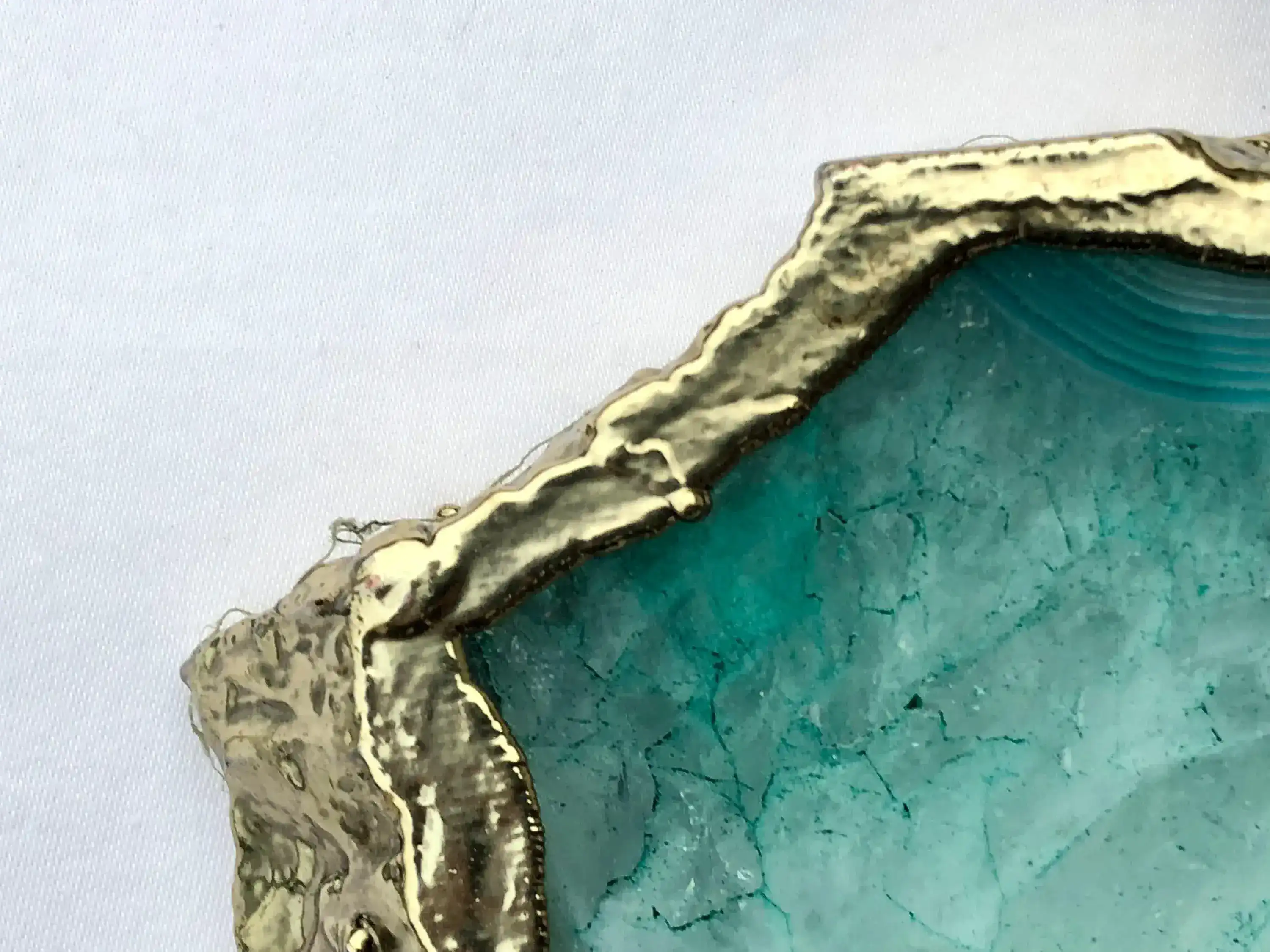 Large Aqua Agate Cheese platter Tray - Image 3