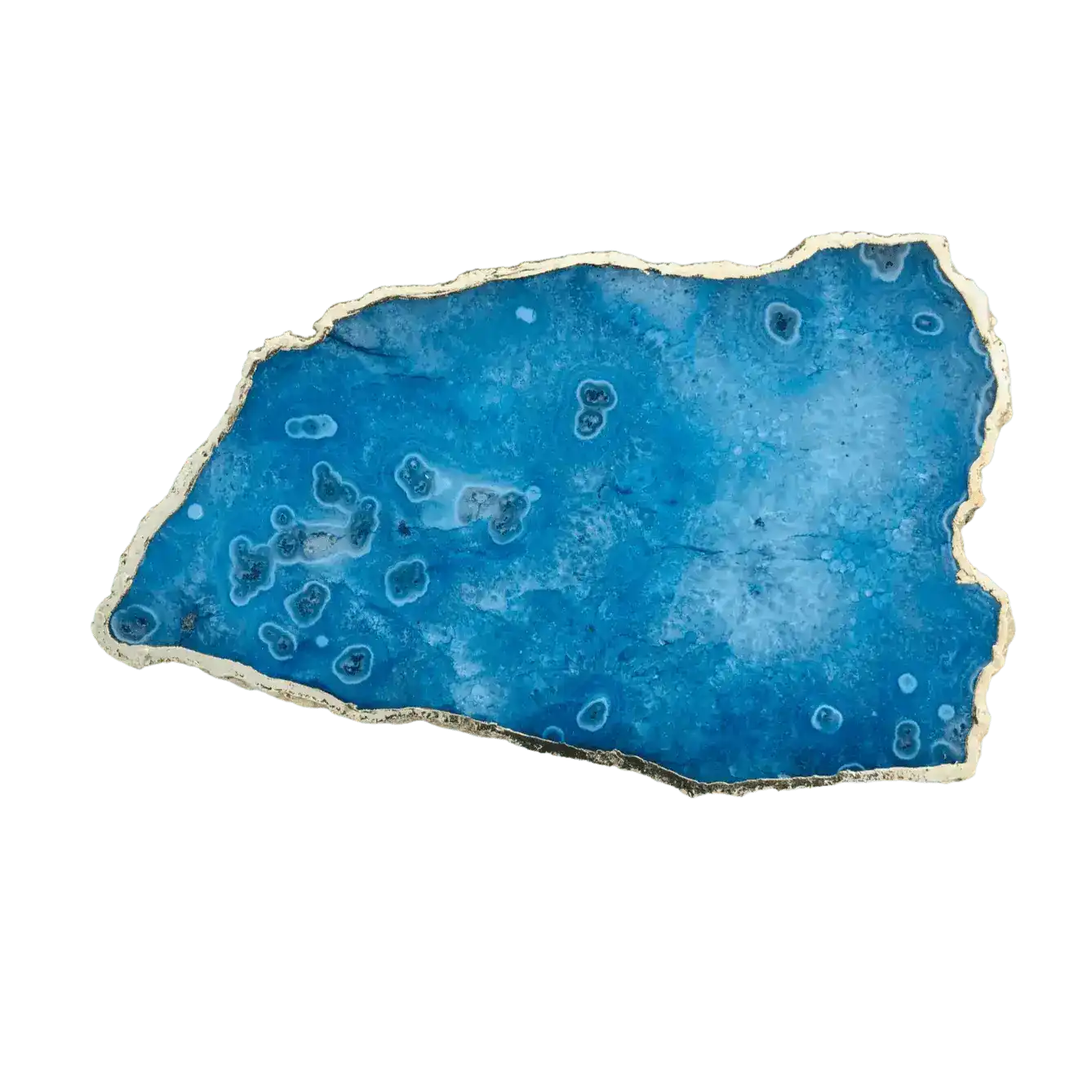 Large Blue Agate Cheese Platter Tray