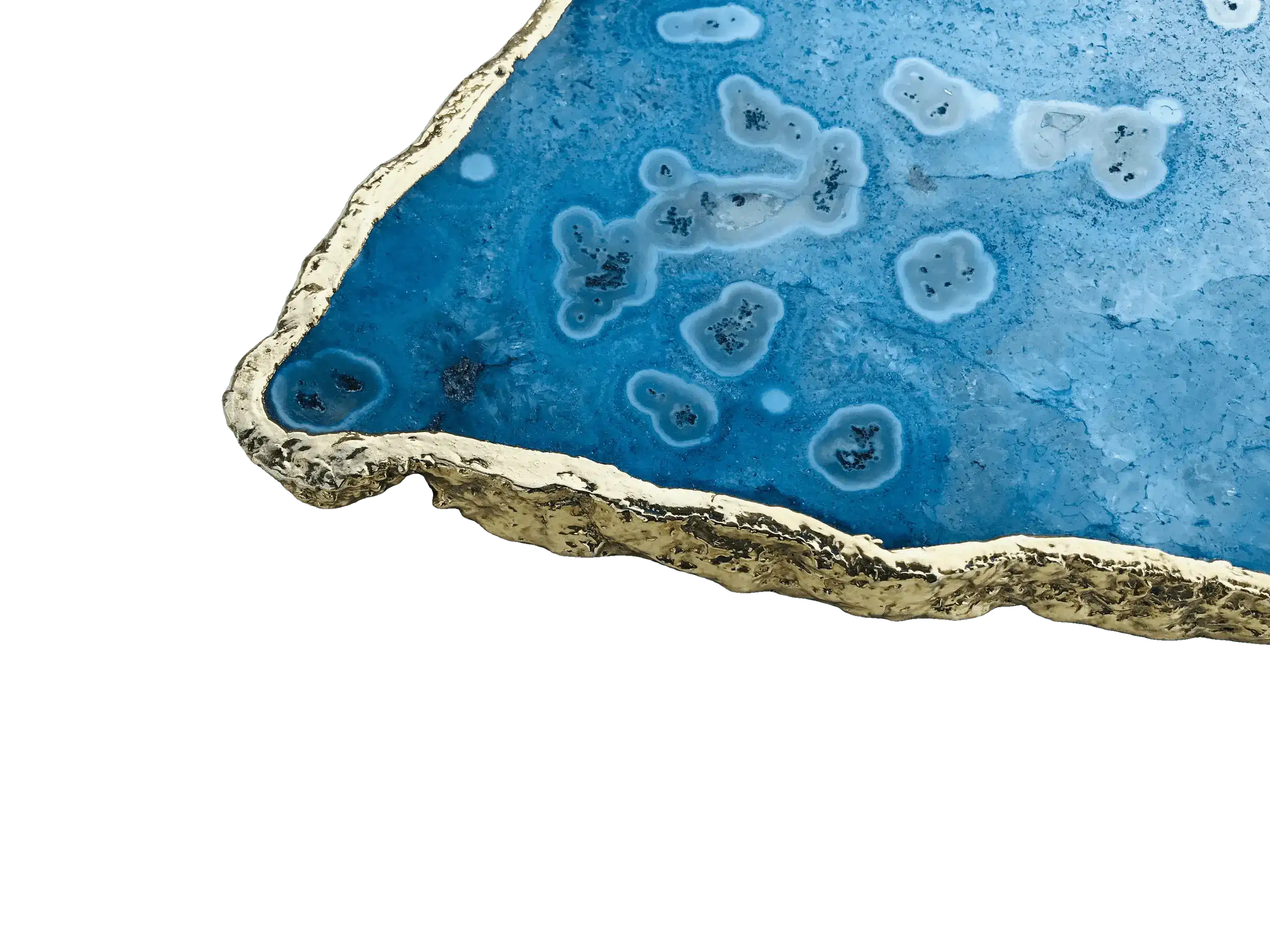 Large Blue Agate Cheese Platter Tray - Image 6