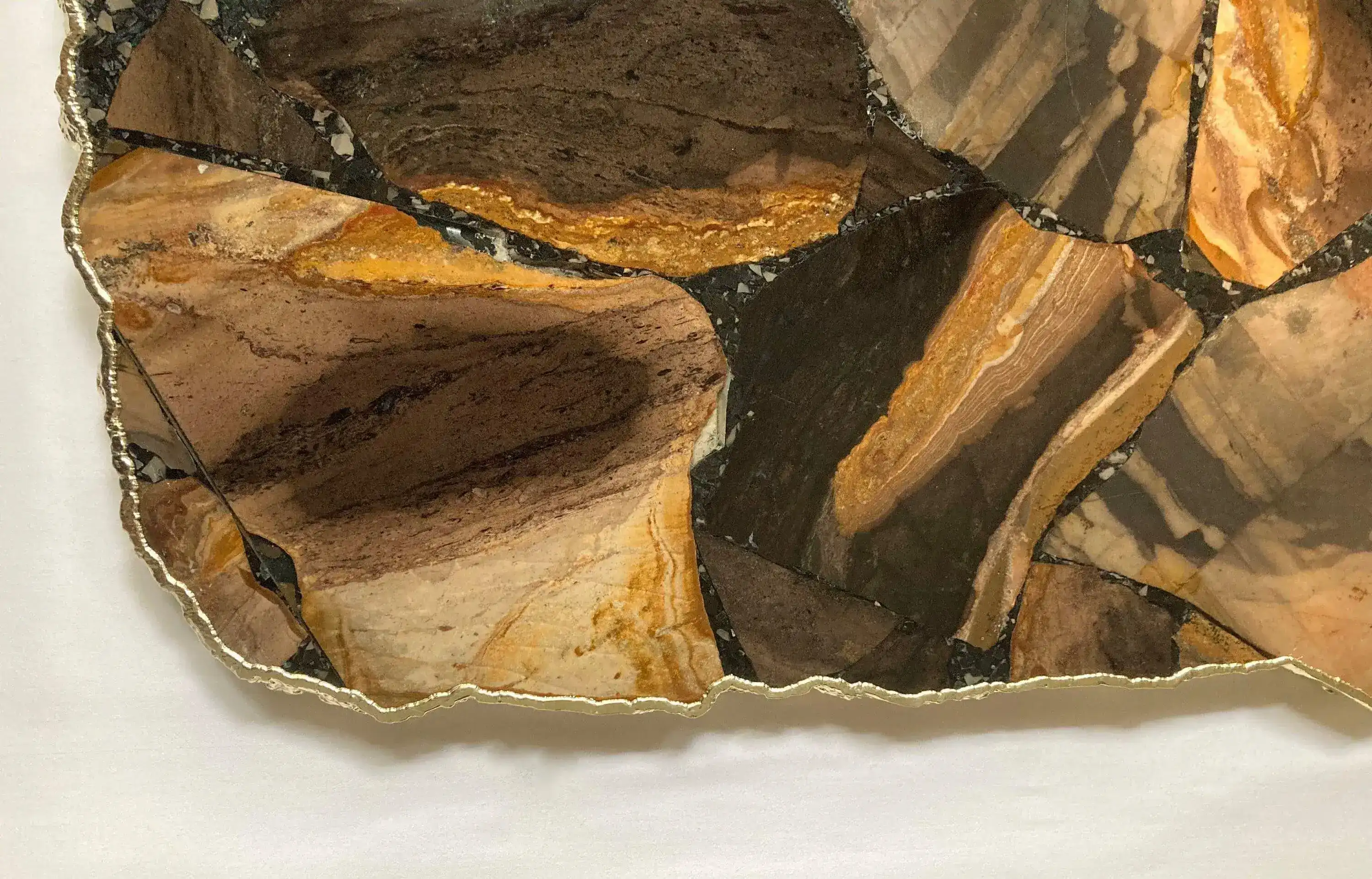 Large Brown Agate Cheese Platter Tray - Image 4