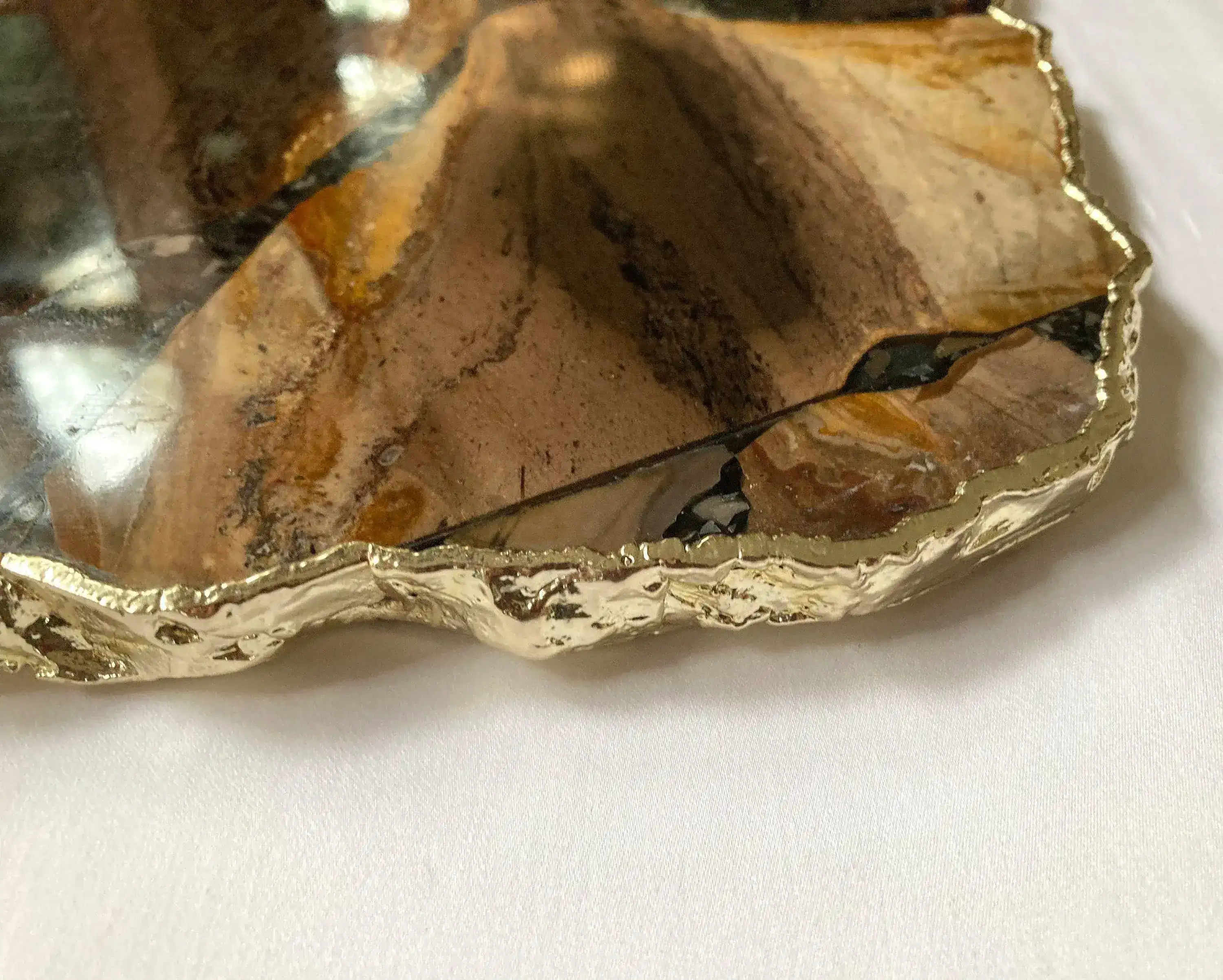 Large Brown Agate Cheese Platter Tray - Image 5