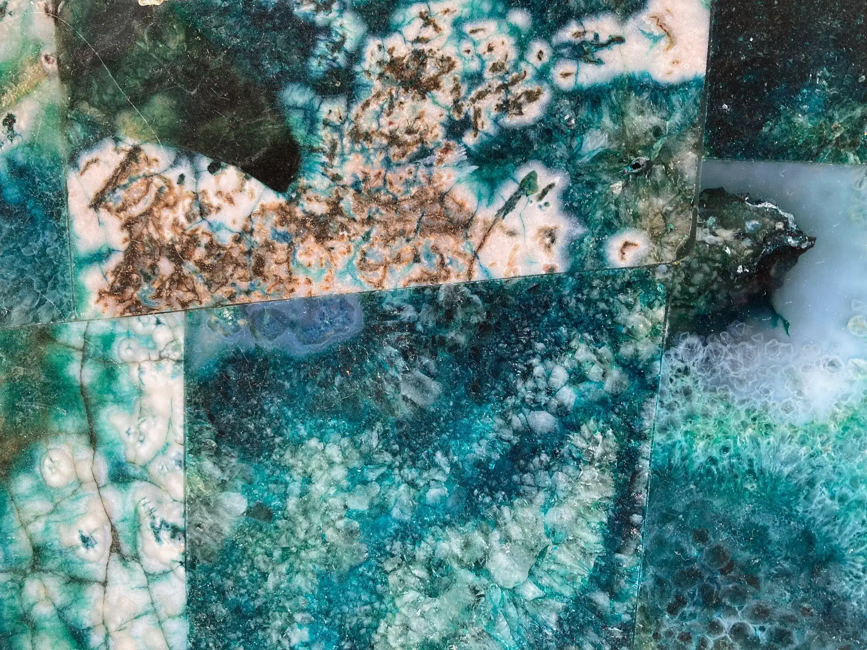 Large Composite Green Agate Cheese Platter Tray - Image 6
